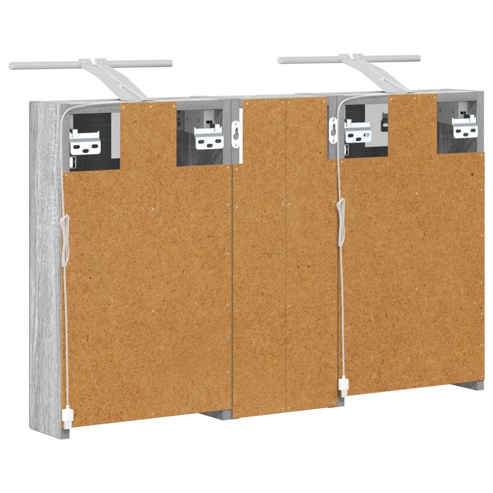 Sada koupelnových skříněk s policí 3 pcs 80 x 10,5 x 50 cm - obrázek 9