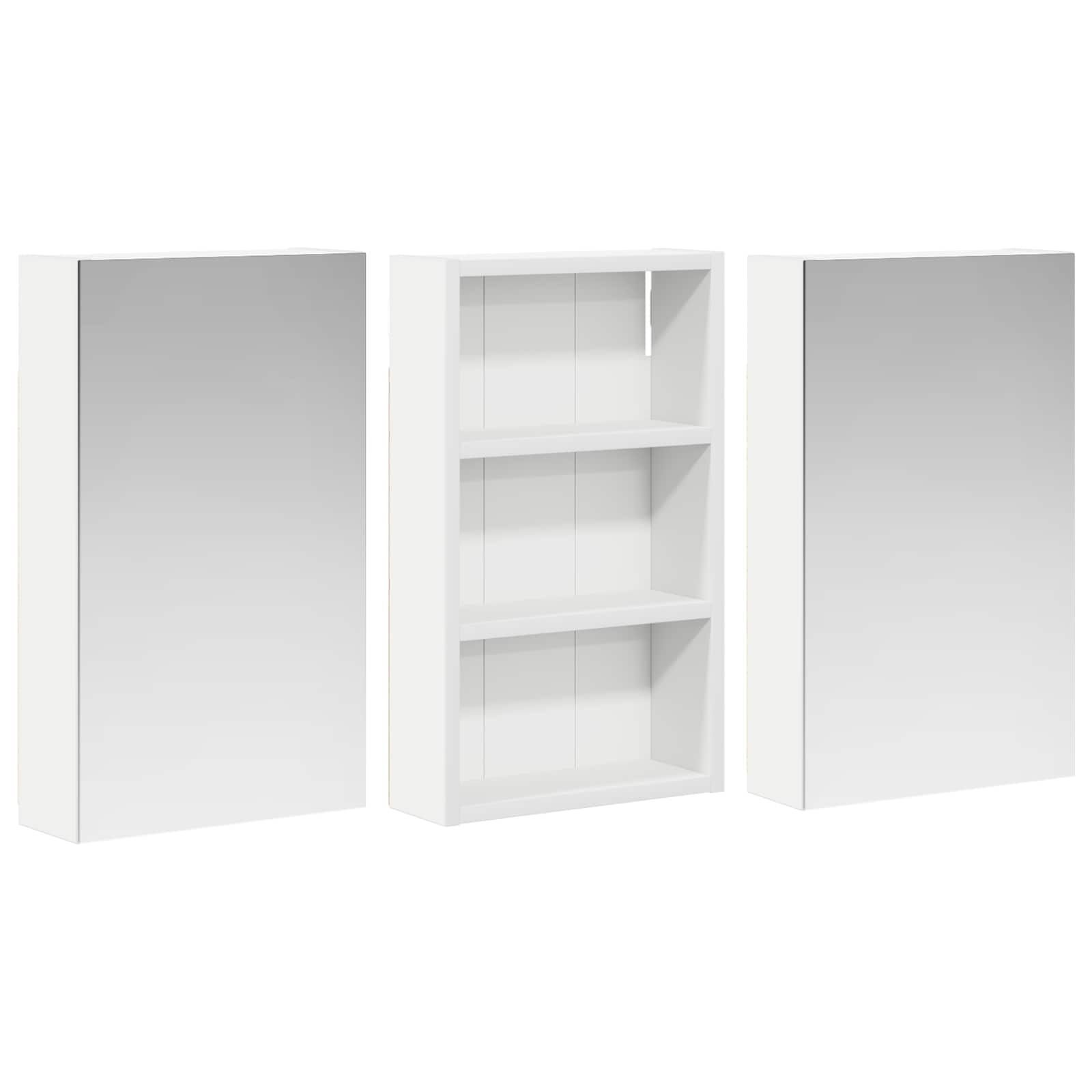 Sada koupelnových skříněk s policí 3 pcs 90 x 10,5 x 50 cm - obrázek 4