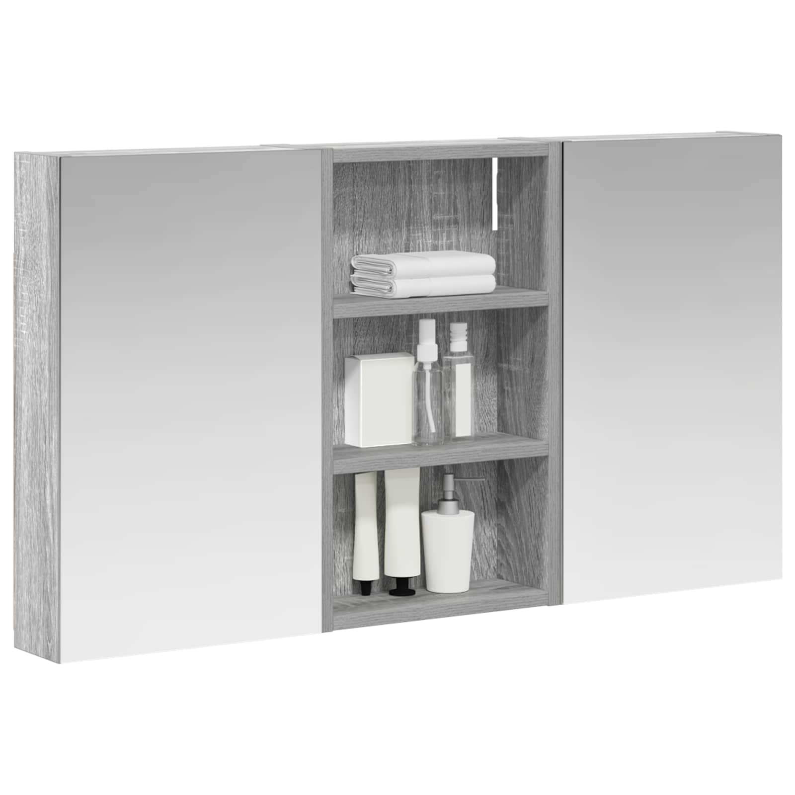 Комплект шкафове за баня 3 бр. 90 x 10,5 x 50 см — изображение 3