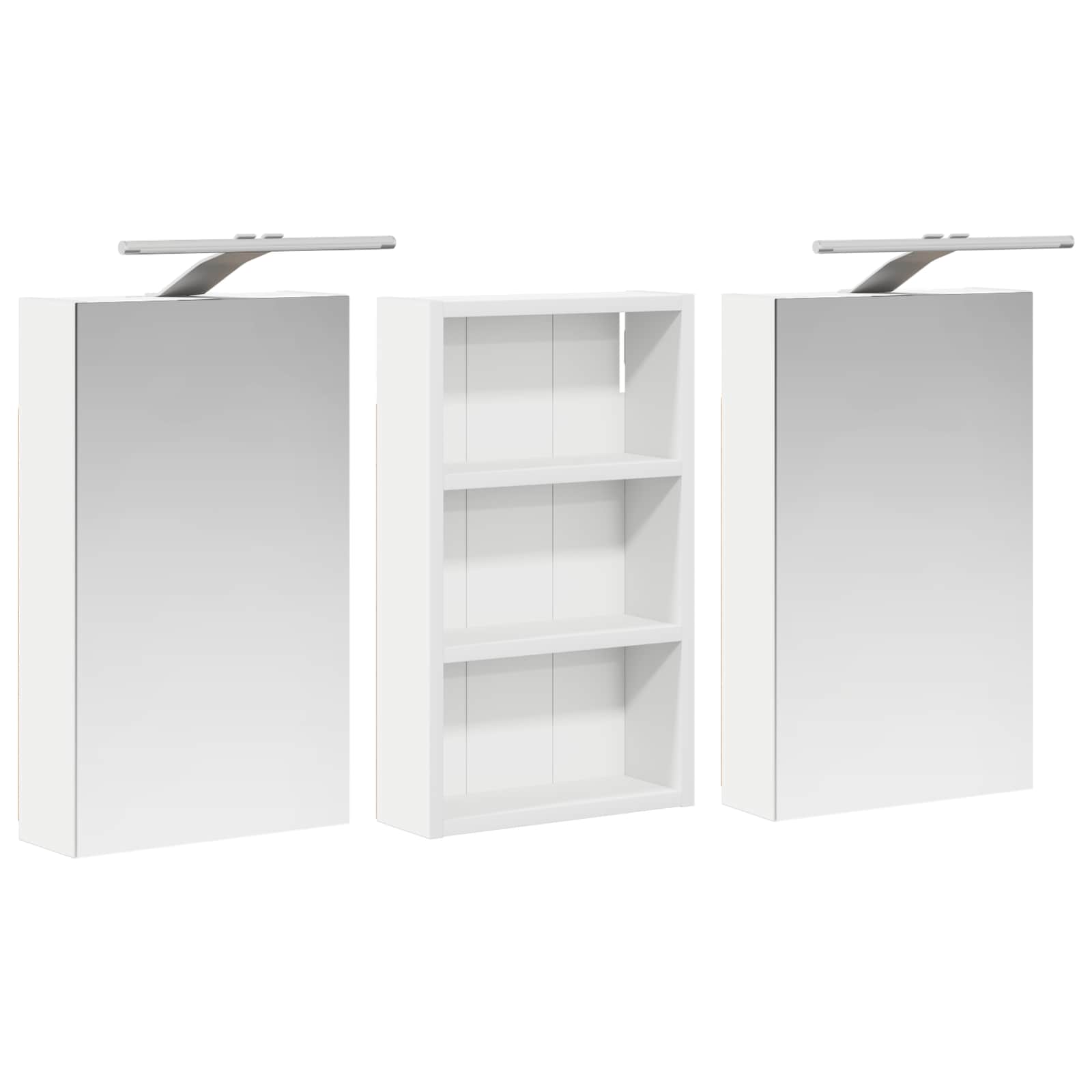 Sada koupelnových skříněk s policí 3 pcs 90 x 10,5 x 50 cm - obrázek 5