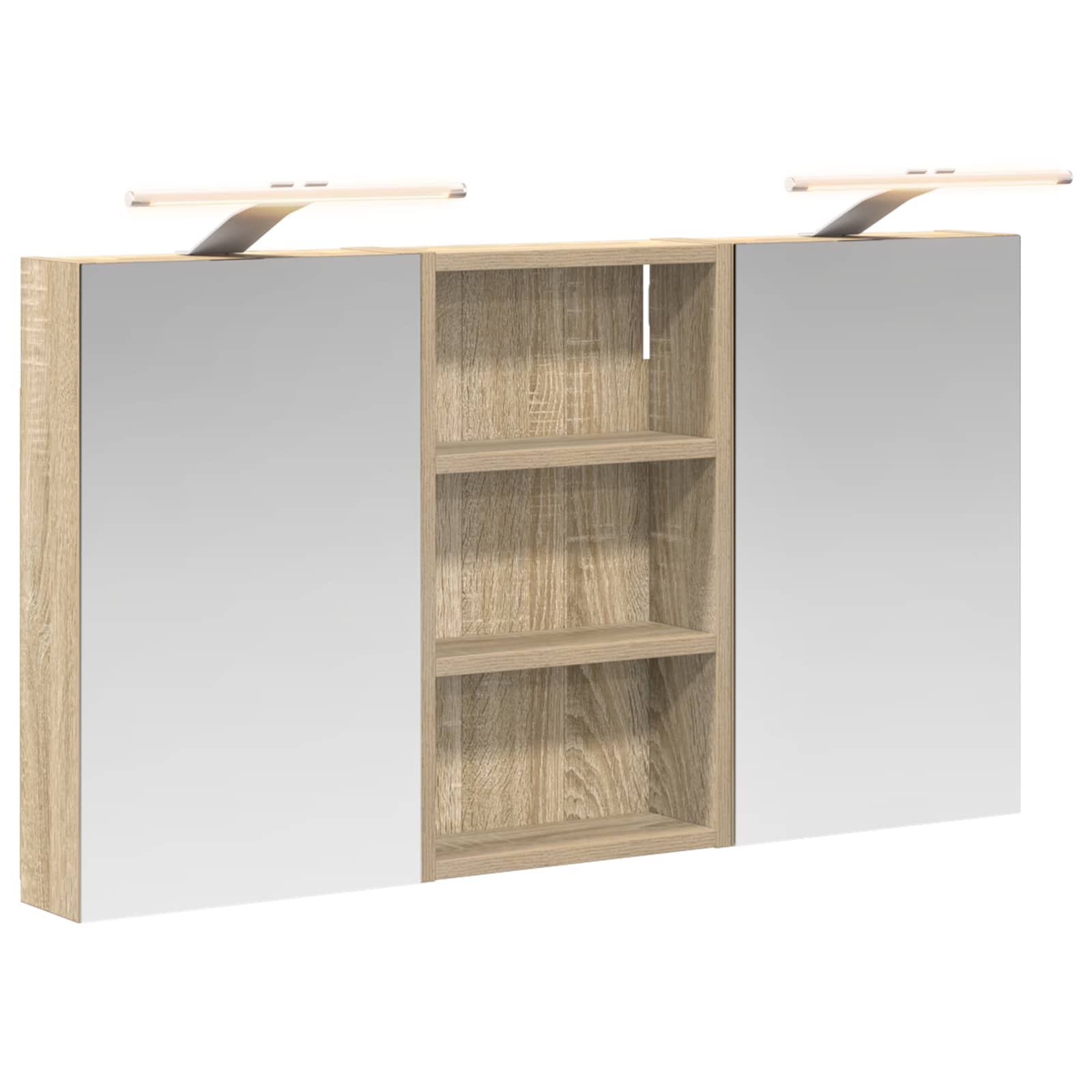 Sada koupelnových skříněk s policí 3 pcs 90 x 10,5 x 50 cm - obrázek 2