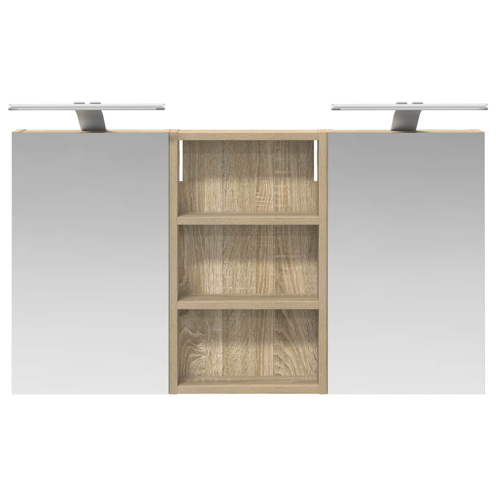 Sada koupelnových skříněk s policí 3 pcs 90 x 10,5 x 50 cm - obrázek 6