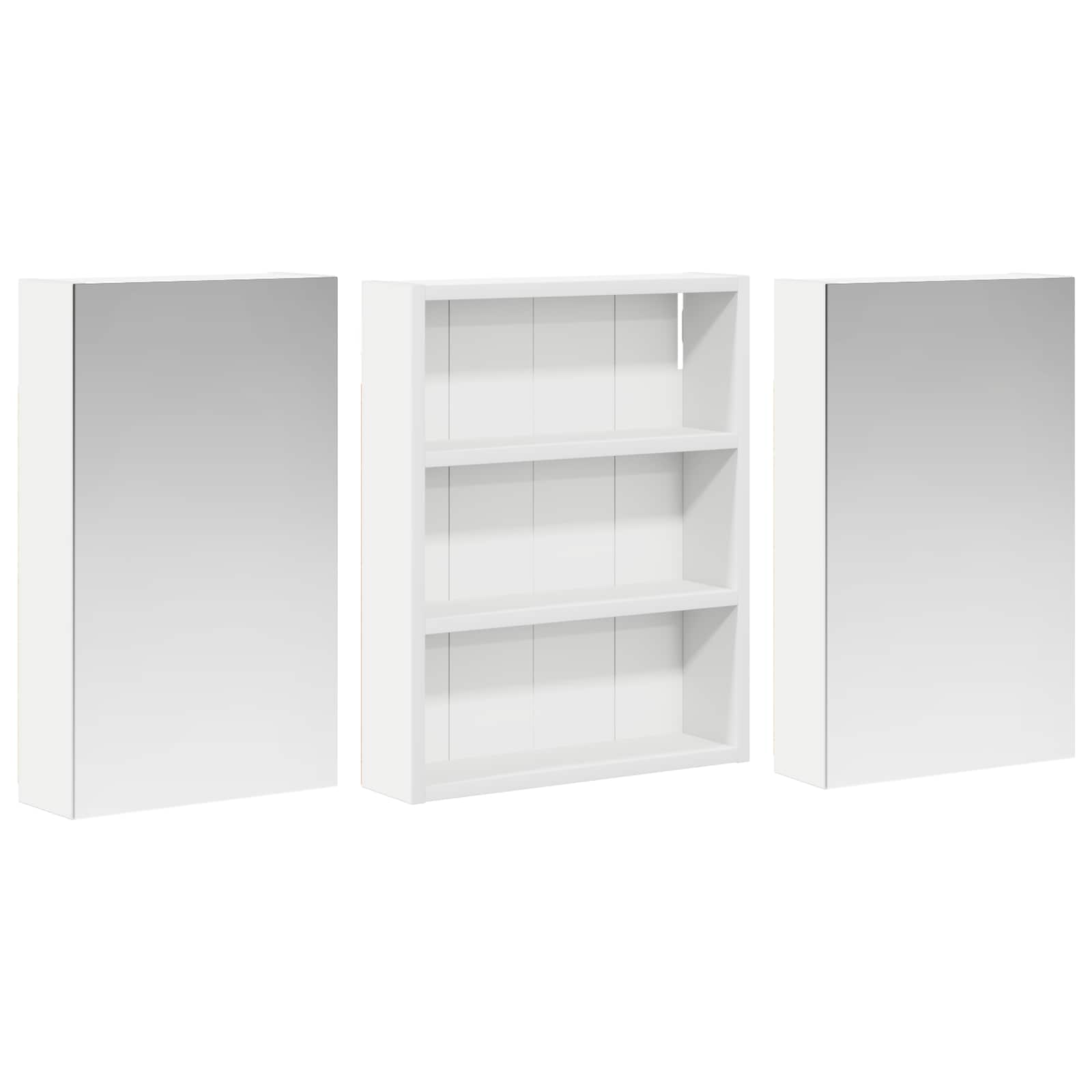 Sada koupelnových skříněk s policí 3 pcs 100 x 10,5 x 50 cm - obrázek 5