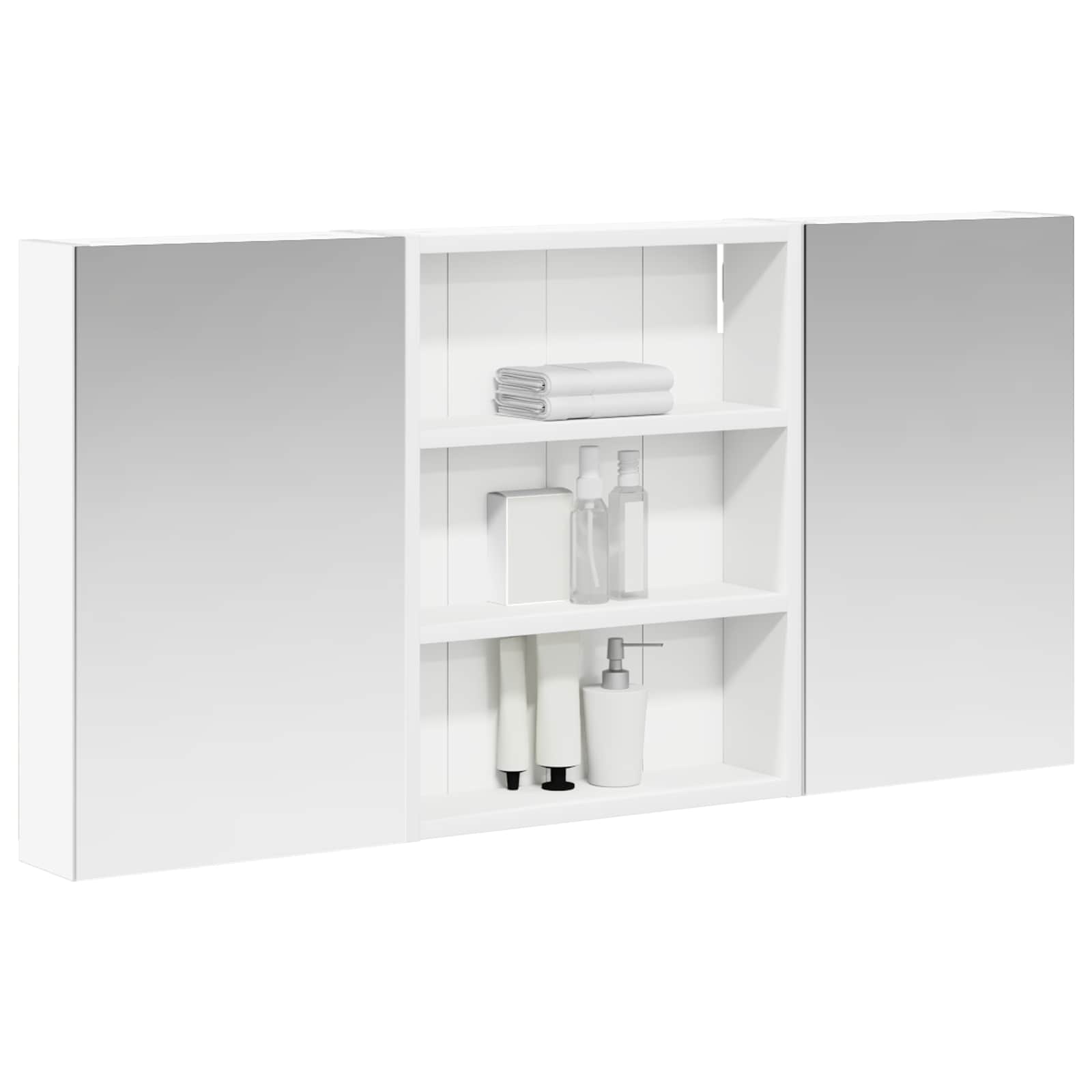 Sada koupelnových skříněk s policí 3 pcs 100 x 10,5 x 50 cm - obrázek 3