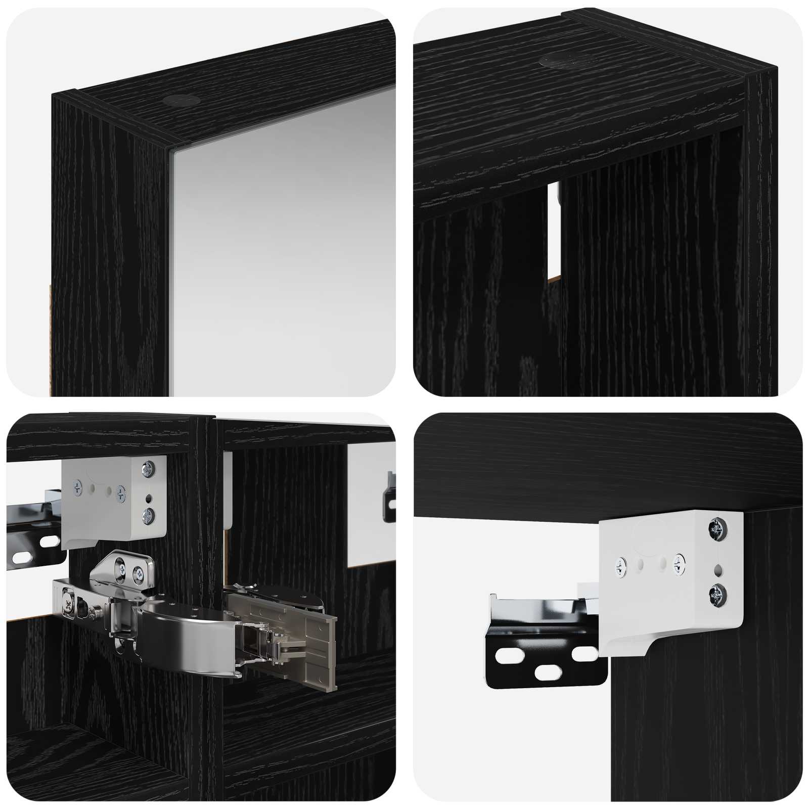 Sada koupelnových skříněk s policí 3 pcs 100 x 10,5 x 50 cm - obrázek 10