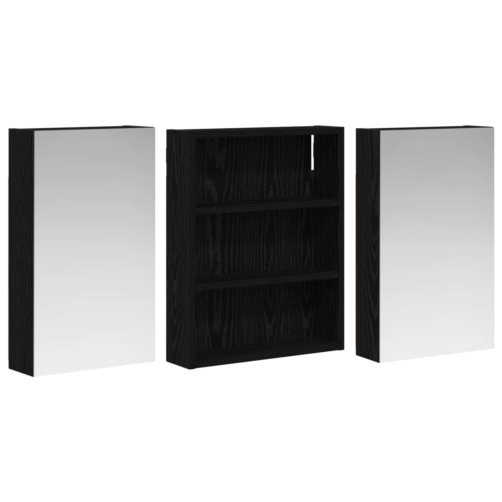 Sada koupelnových skříněk s policí 3 pcs 100 x 10,5 x 50 cm - obrázek 5