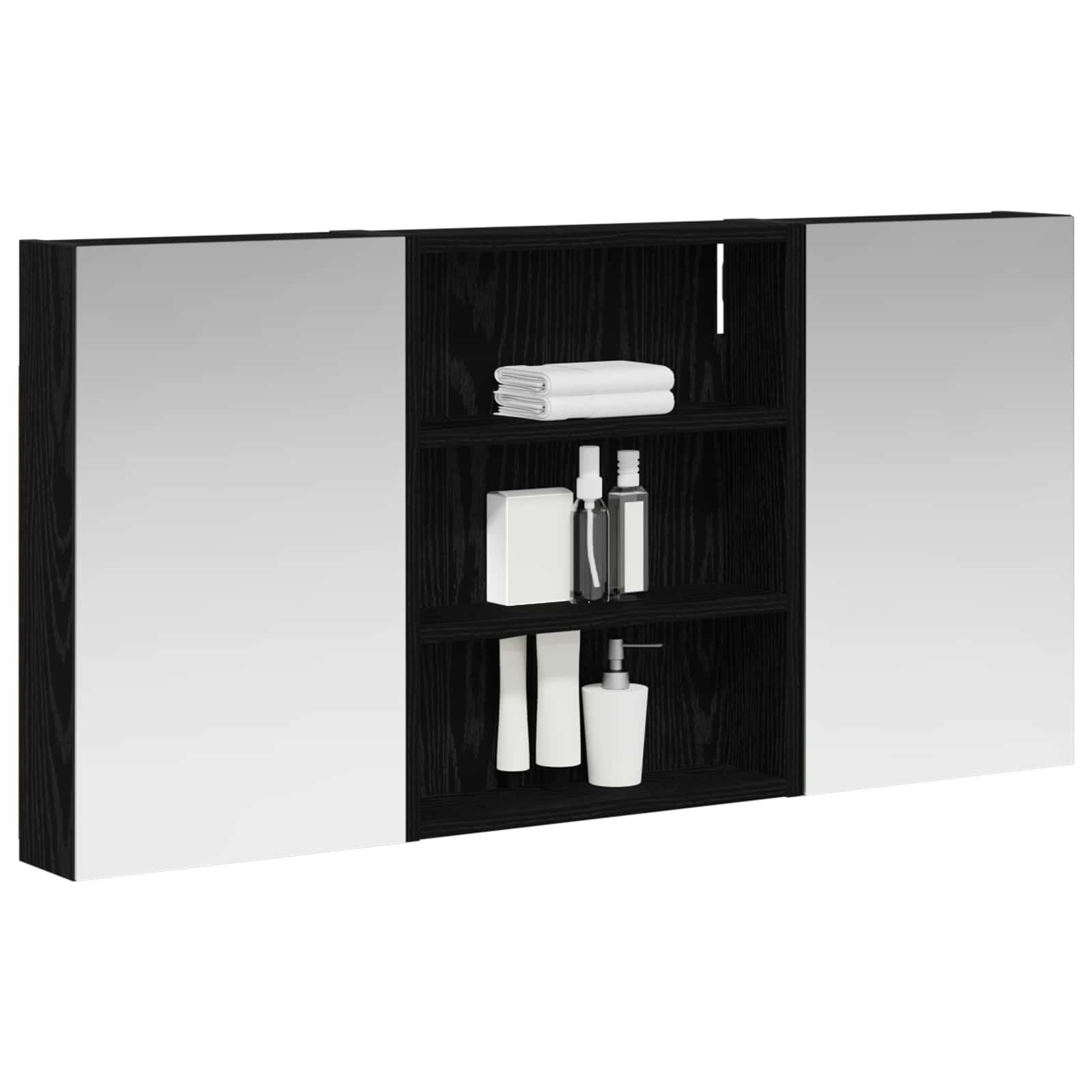 Sada koupelnových skříněk s policí 3 pcs 100 x 10,5 x 50 cm - obrázek 3
