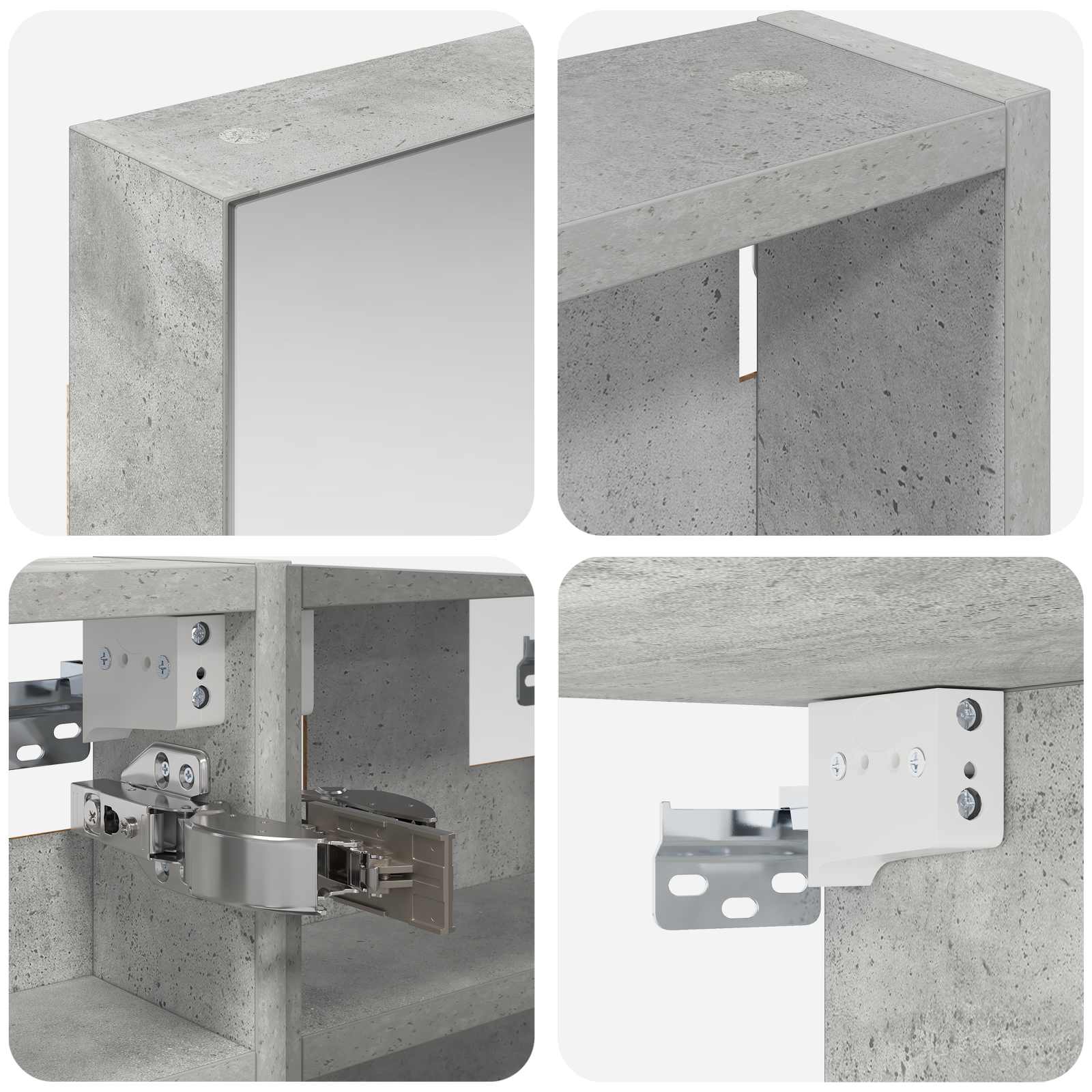 Sada koupelnových skříněk s policí 3 pcs 100 x 10,5 x 50 cm - obrázek 10