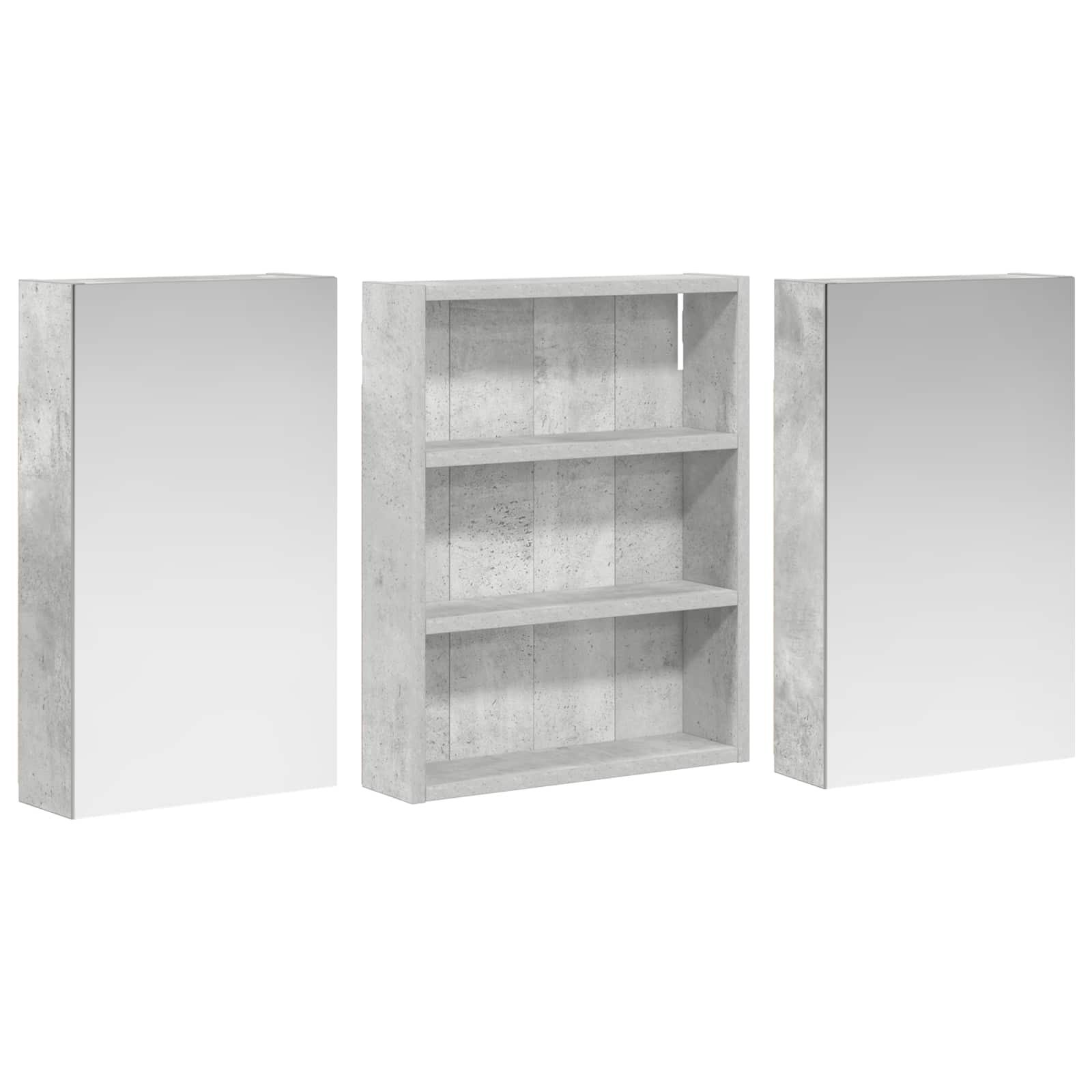 Sada koupelnových skříněk s policí 3 pcs 100 x 10,5 x 50 cm - obrázek 5