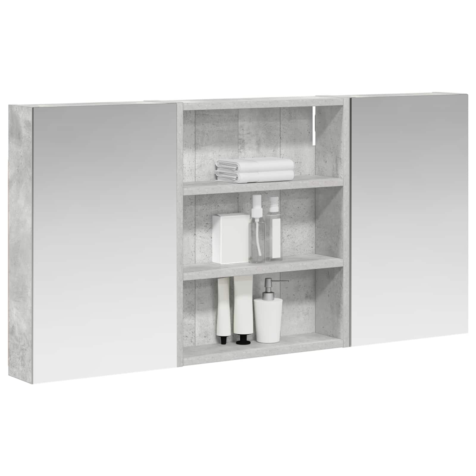 Sada koupelnových skříněk s policí 3 pcs 100 x 10,5 x 50 cm - obrázek 3