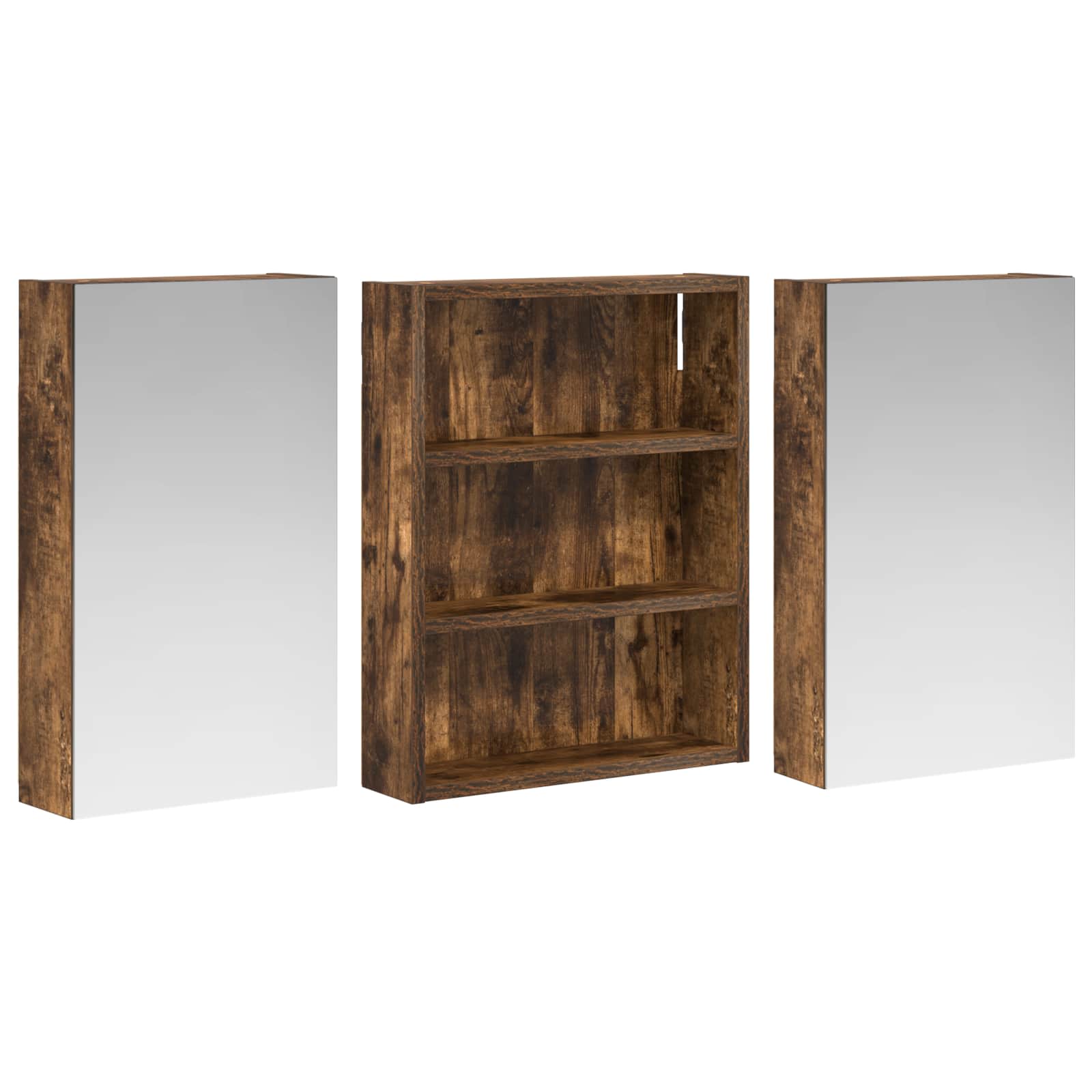 Sada koupelnových skříněk s policí 3 pcs 100 x 10,5 x 50 cm - obrázek 5