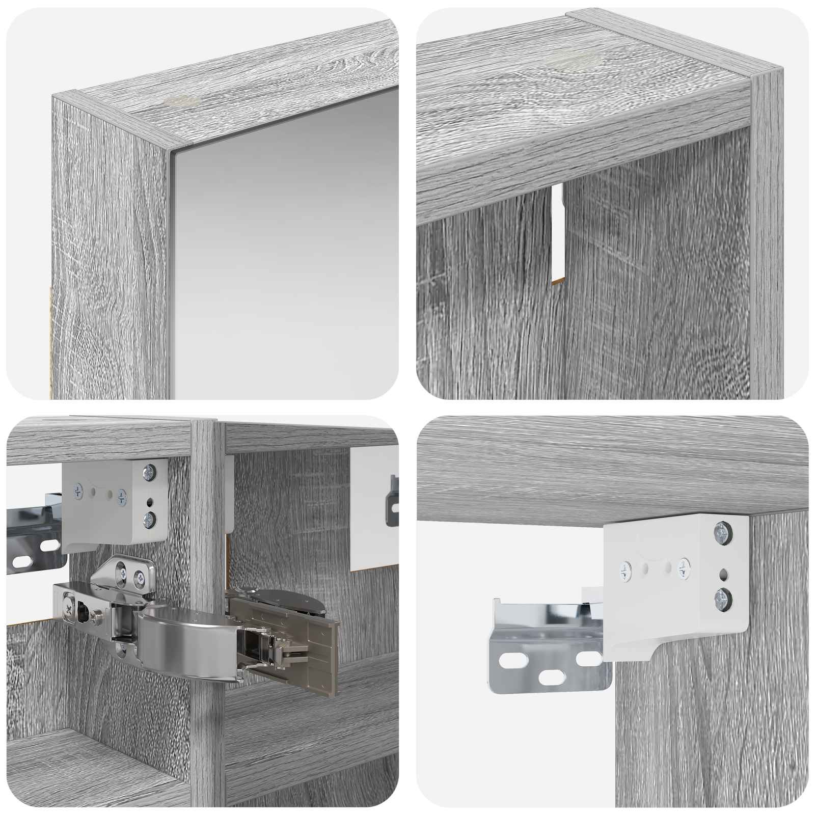 Sada koupelnových skříněk s policí 3 pcs 100 x 10,5 x 50 cm - obrázek 10