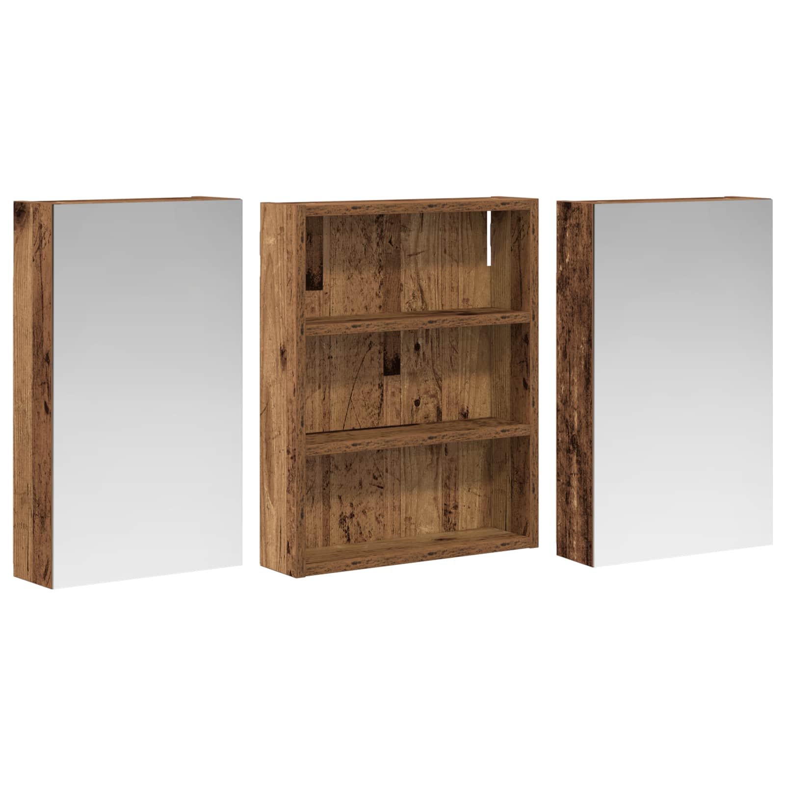 Sada koupelnových skříněk s policí 3 pcs 100 x 10,5 x 50 cm - obrázek 5