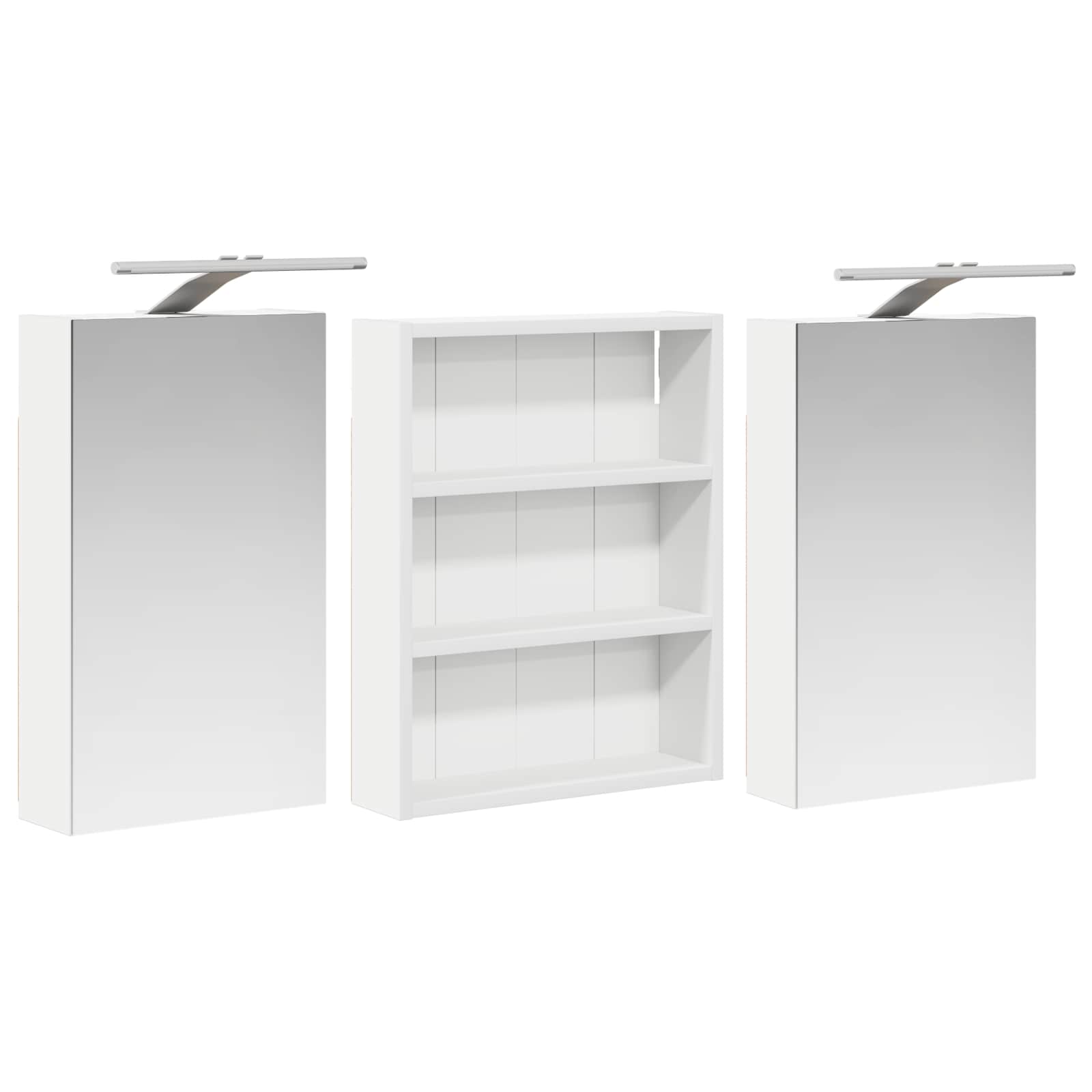 Sada koupelnových skříněk s policí 3 pcs 100 x 10,5 x 50 cm - obrázek 5