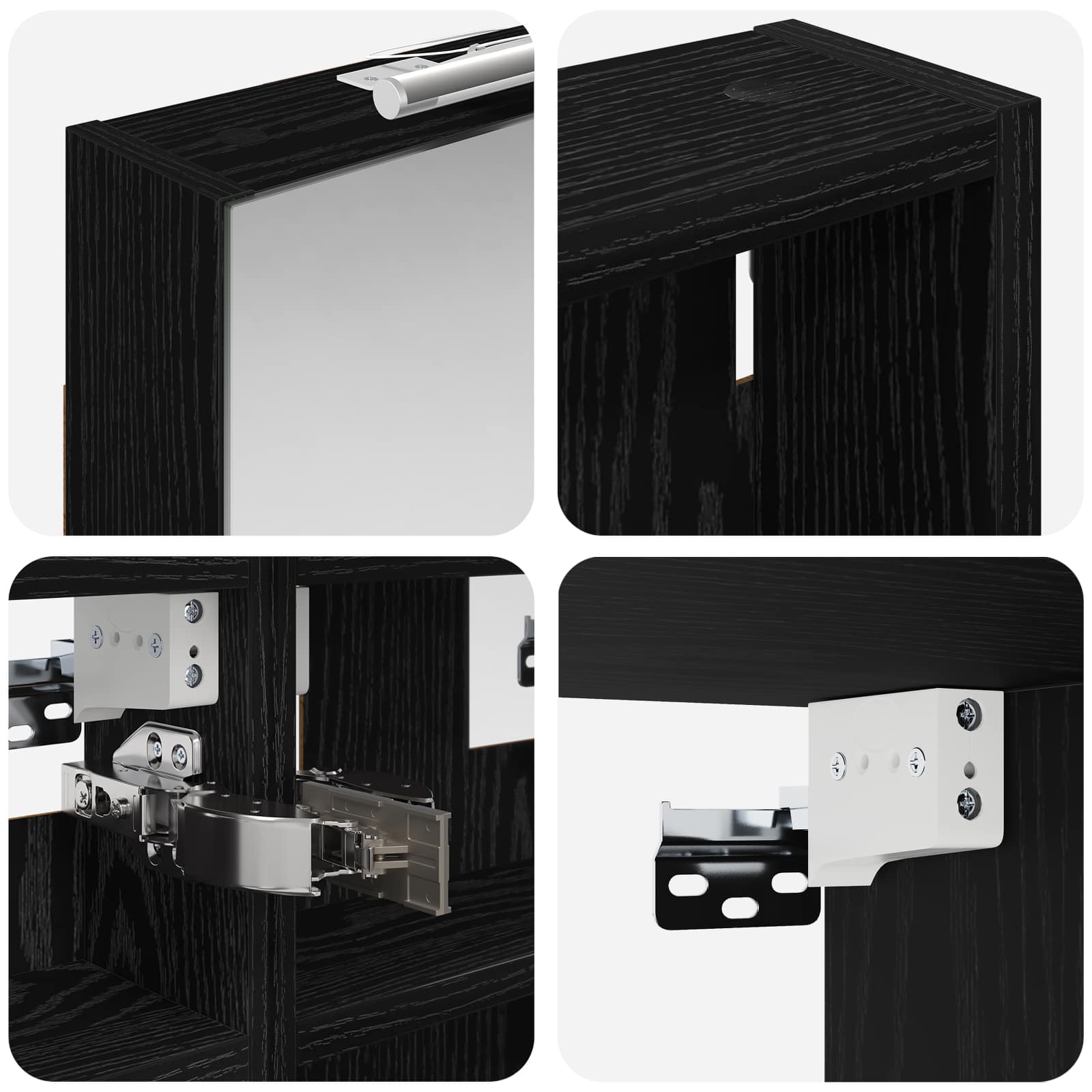 Sada koupelnových skříněk s policí 3 pcs 100 x 10,5 x 50 cm - obrázek 10