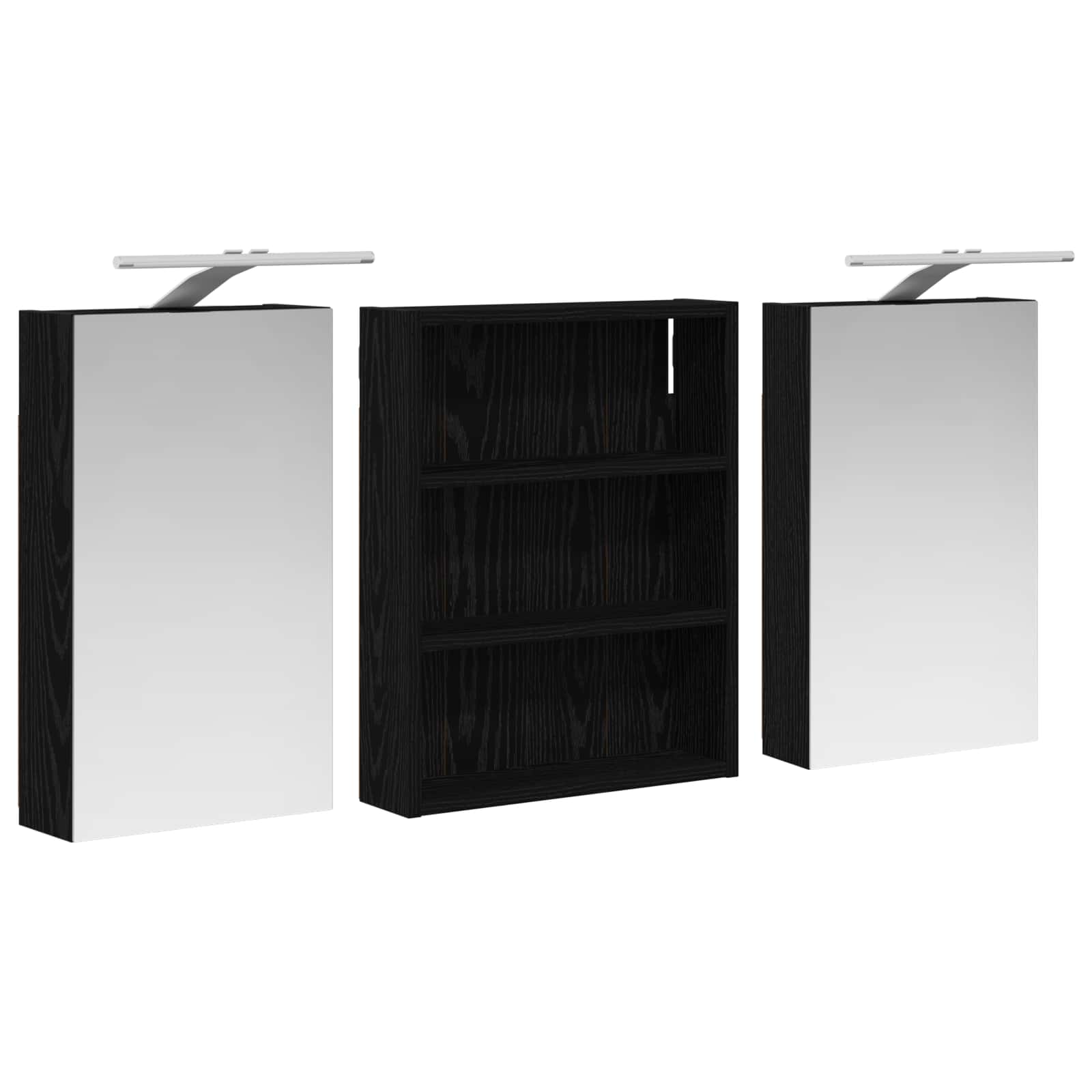 Sada koupelnových skříněk s policí 3 pcs 100 x 10,5 x 50 cm - obrázek 5