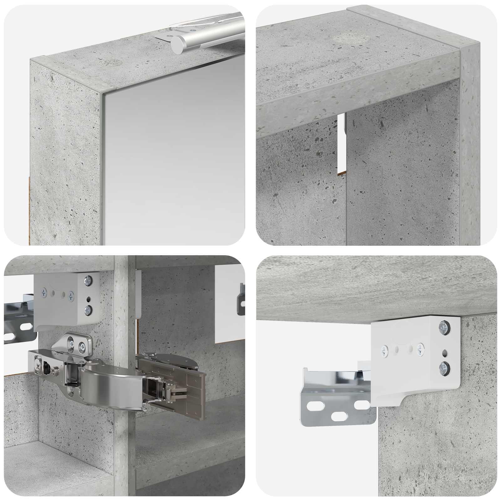 Sada koupelnových skříněk s policí 3 pcs 100 x 10,5 x 50 cm - obrázek 10