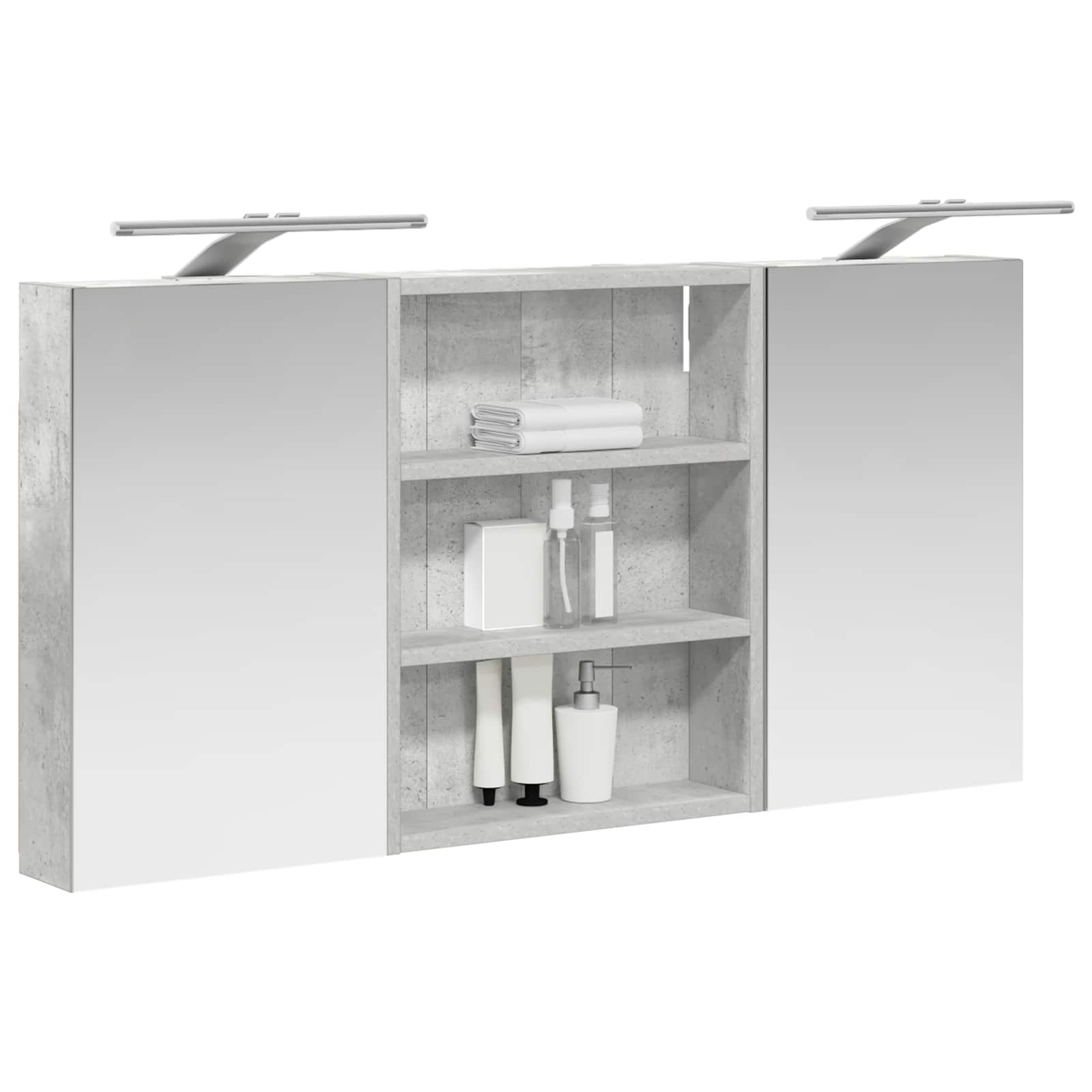 Sada koupelnových skříněk s policí 3 pcs 100 x 10,5 x 50 cm - obrázek 3