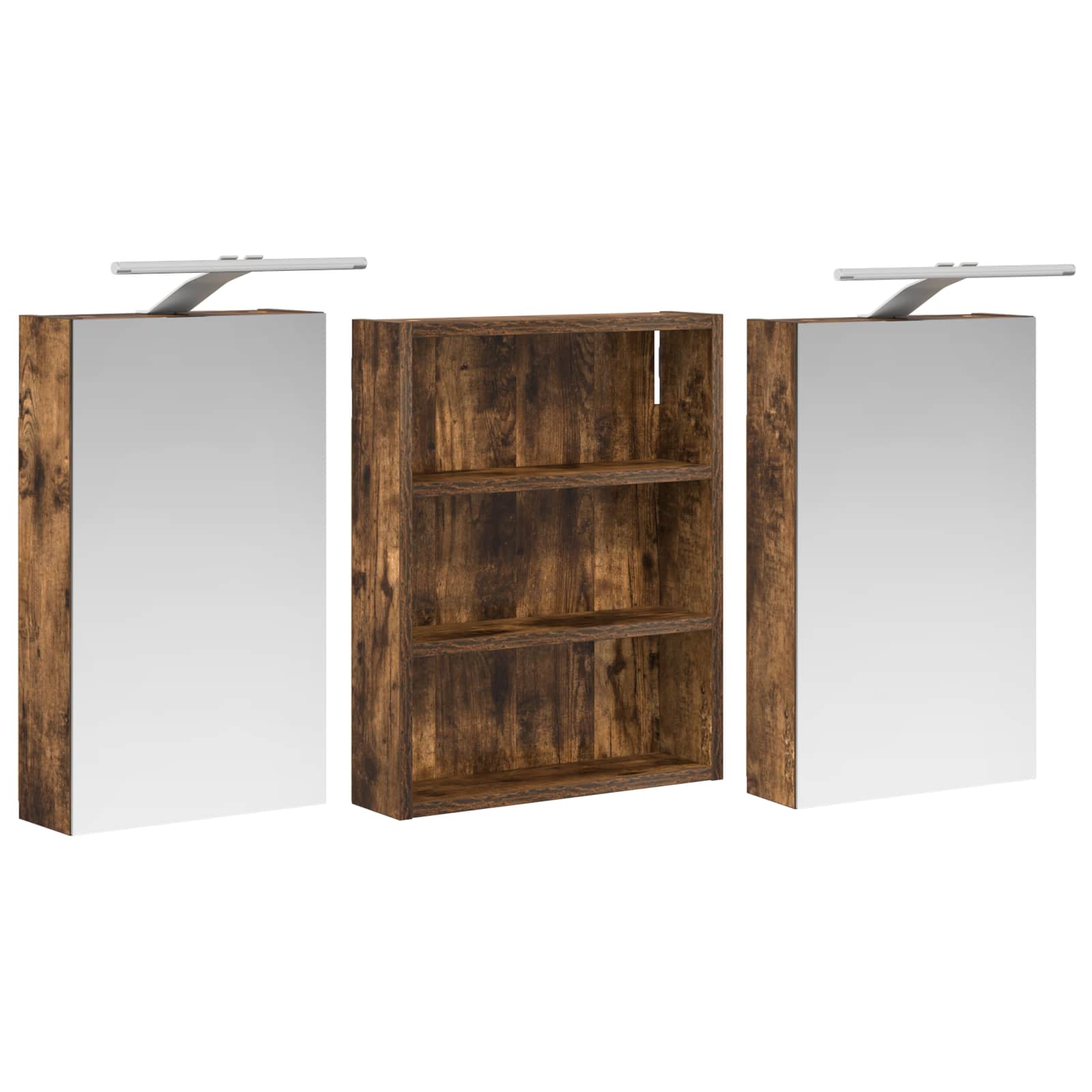 Sada koupelnových skříněk s policí 3 pcs 100 x 10,5 x 50 cm - obrázek 5