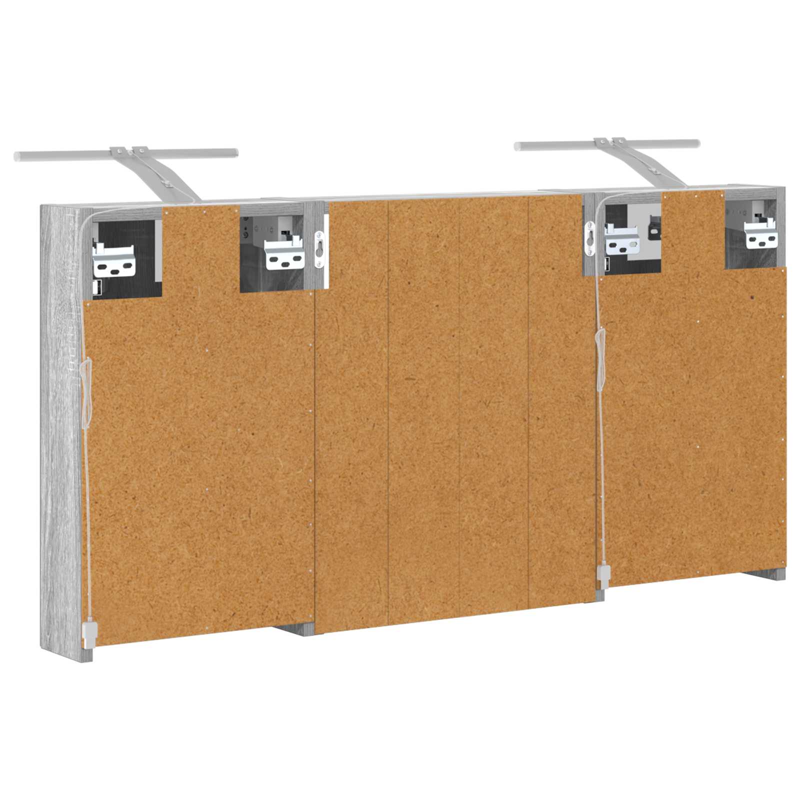 Sada koupelnových skříněk s policí 3 pcs 100 x 10,5 x 50 cm - obrázek 9