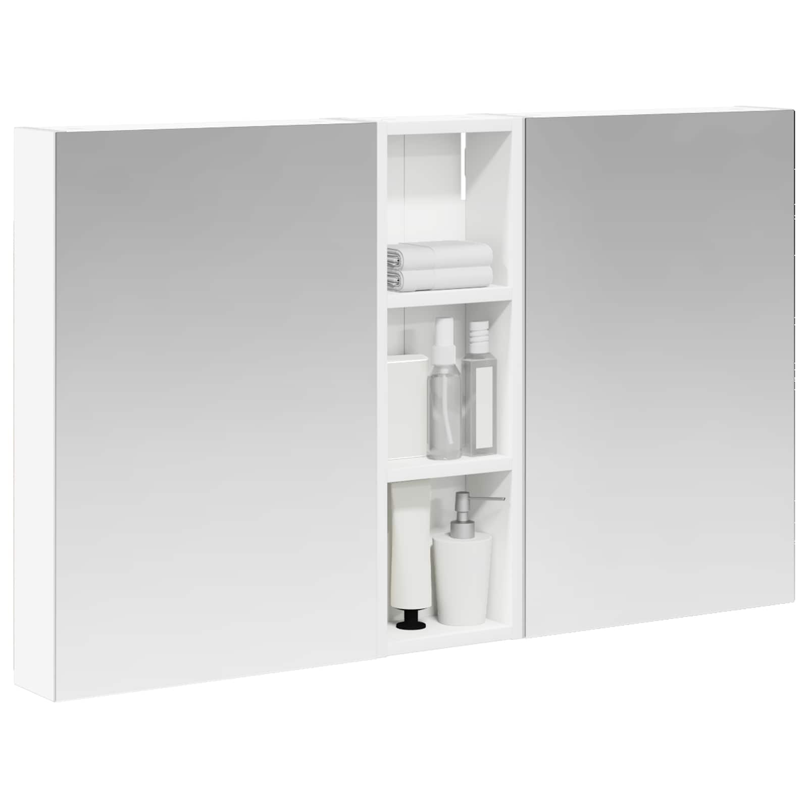 Sada koupelnových skříněk s policí 3 pcs 100 x 10,5 x 60,5 cm - obrázek 3