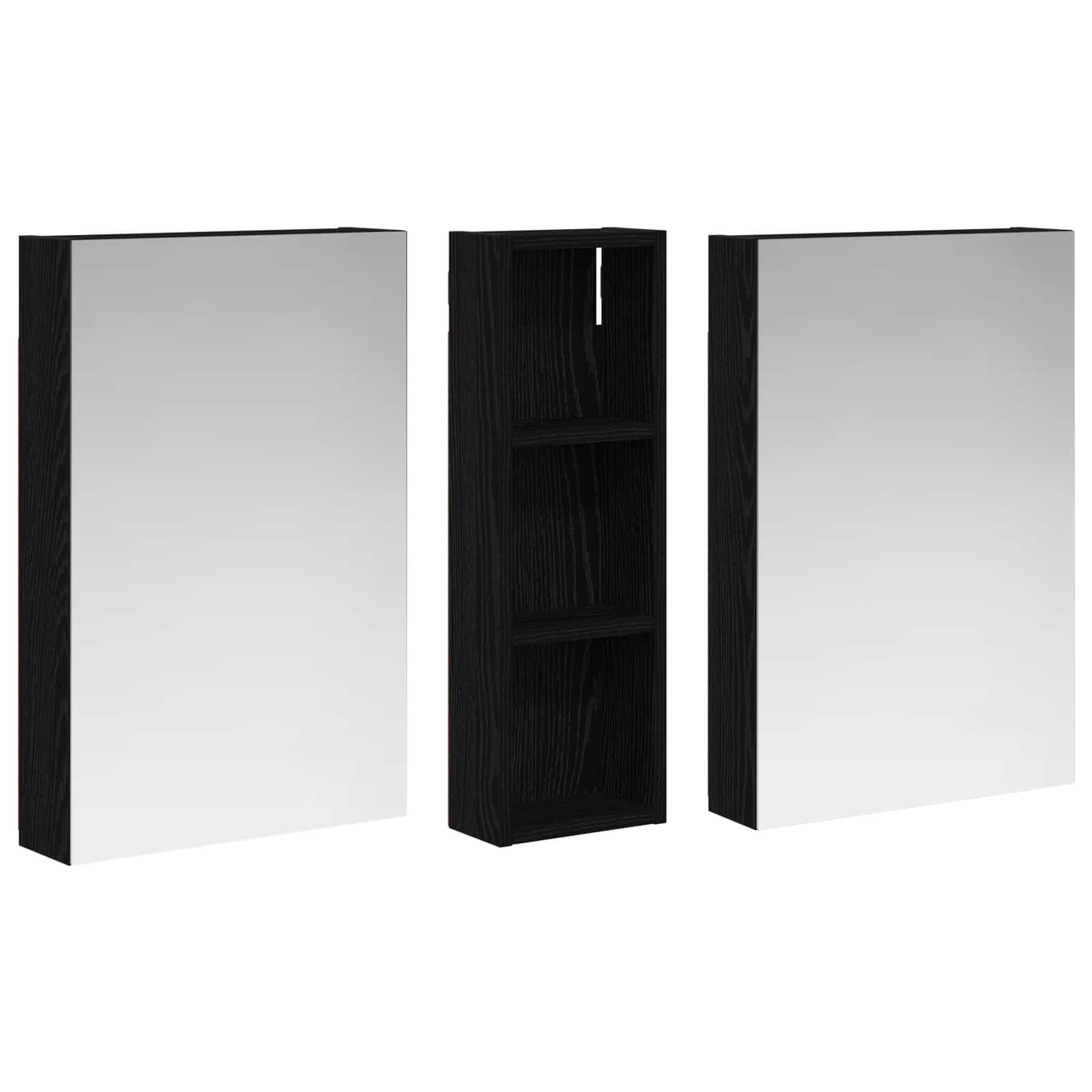 Sada koupelnových skříněk s policí 3 pcs 100 x 10,5 x 60,5 cm - obrázek 5