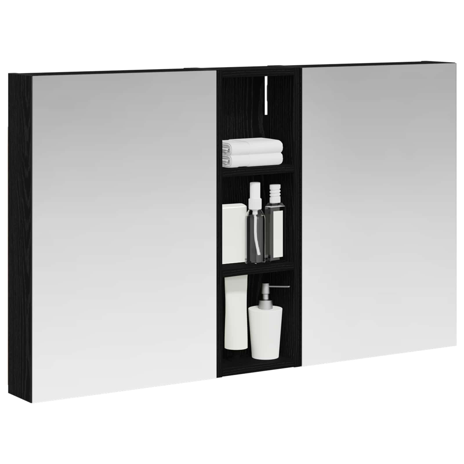 Sada koupelnových skříněk s policí 3 pcs 100 x 10,5 x 60,5 cm - obrázek 3