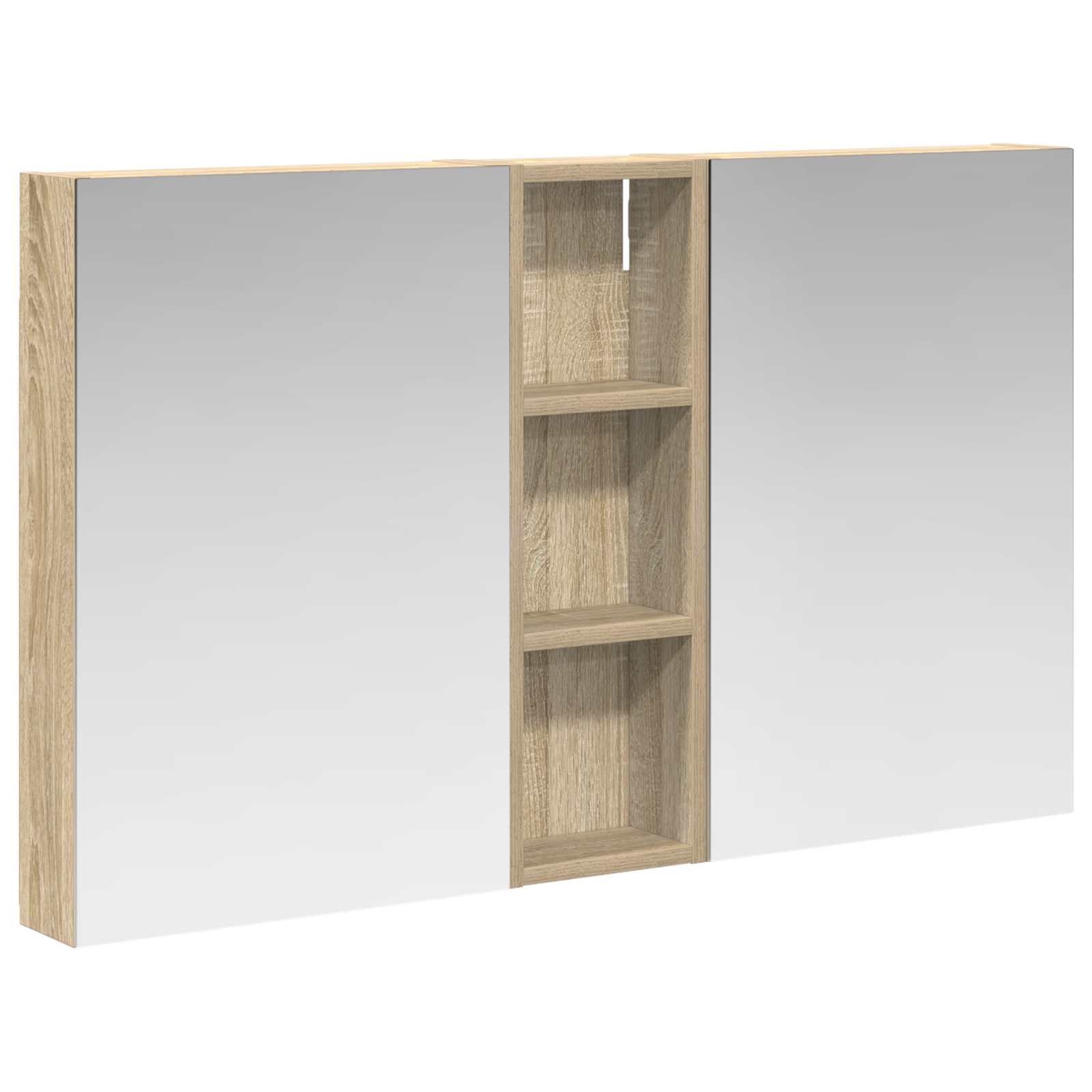 Sada koupelnových skříněk s policí 3 pcs 100 x 10,5 x 60,5 cm - obrázek 2