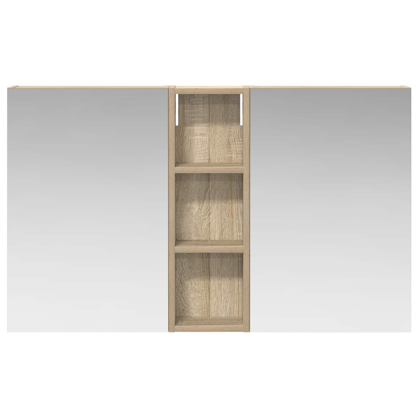 Sada koupelnových skříněk s policí 3 pcs 100 x 10,5 x 60,5 cm - obrázek 6