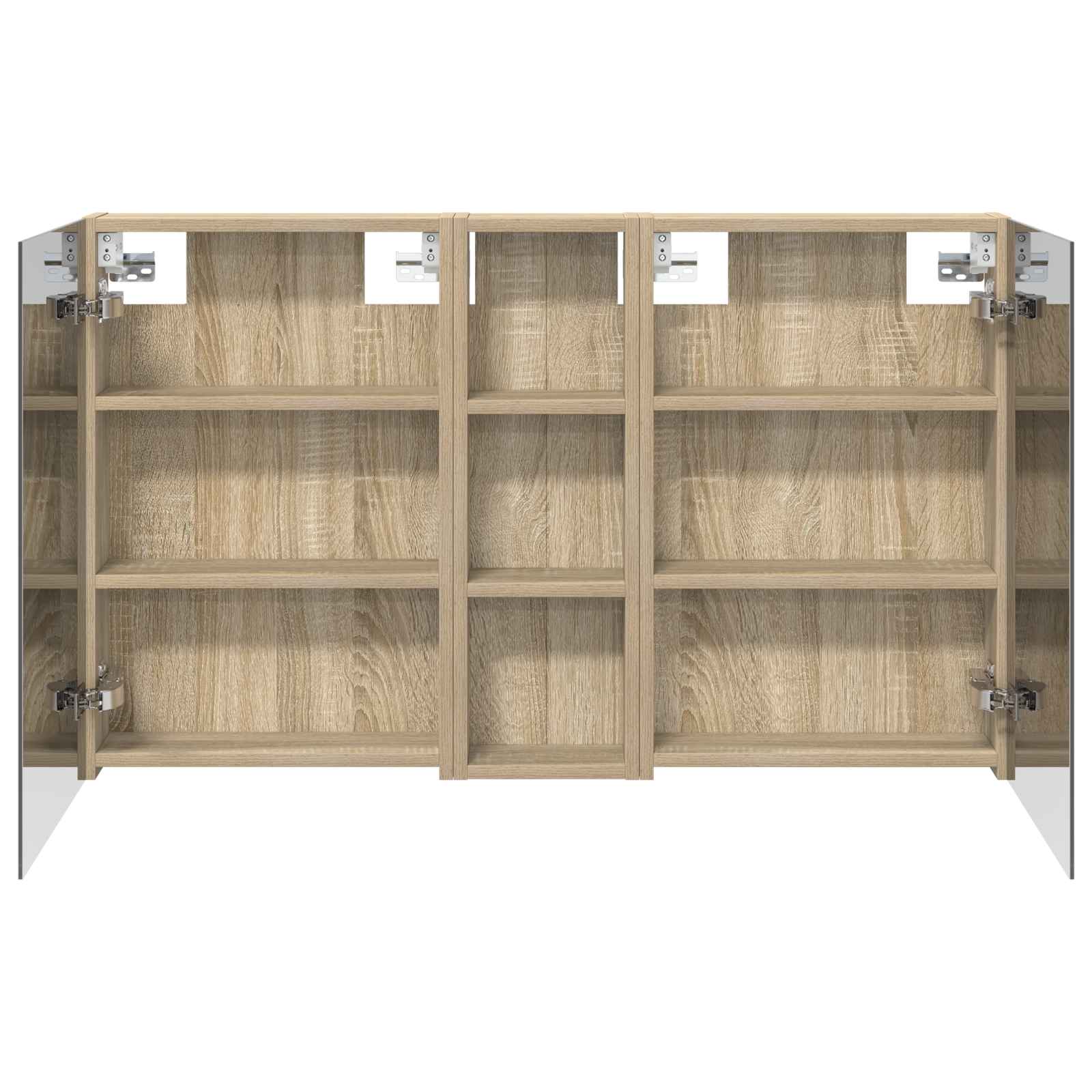 Sada koupelnových skříněk s policí 3 pcs 100 x 10,5 x 60,5 cm - obrázek 7