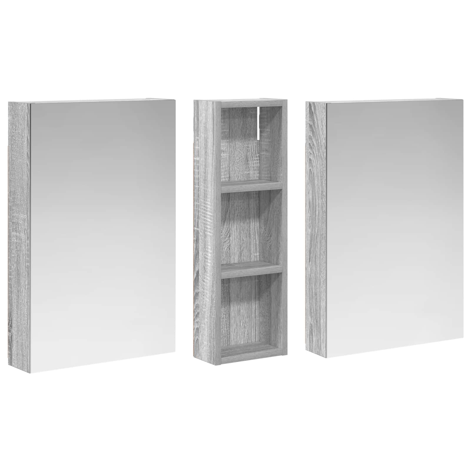 Sada koupelnových skříněk s policí 3 pcs 100 x 10,5 x 60,5 cm - obrázek 5
