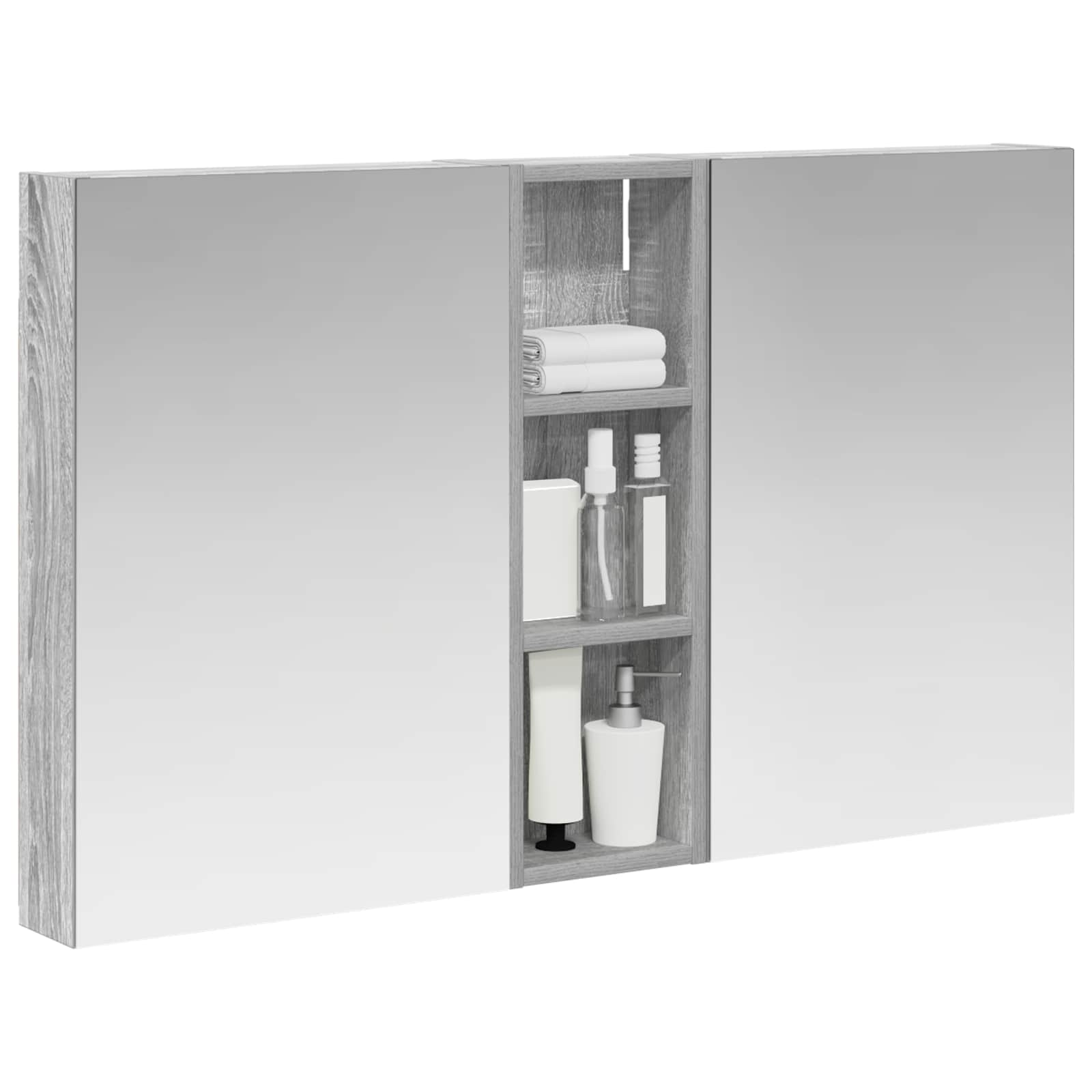 Sada koupelnových skříněk s policí 3 pcs 100 x 10,5 x 60,5 cm - obrázek 3