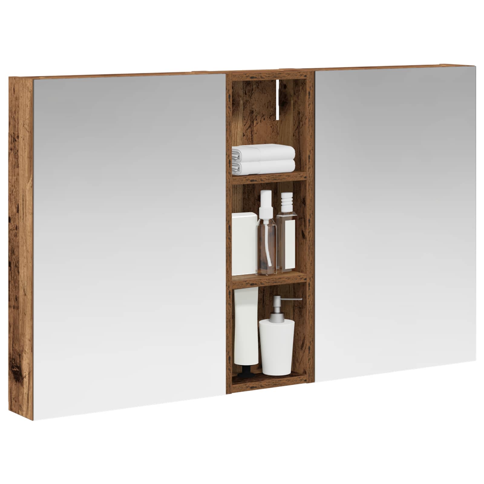 Sada koupelnových skříněk s policí 3 pcs 100 x 10,5 x 60,5 cm - obrázek 3