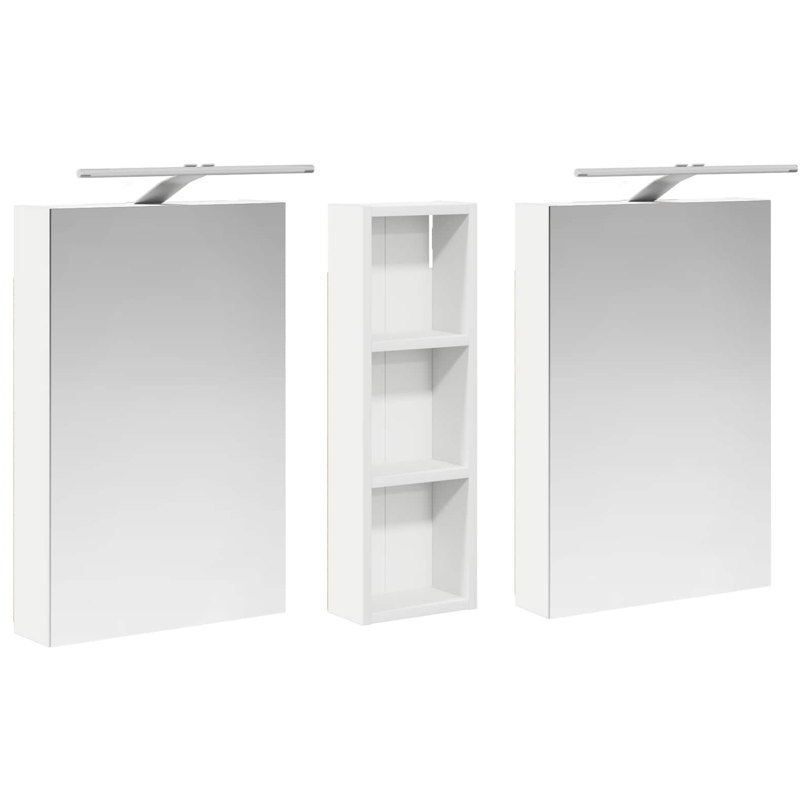 Sada koupelnových skříněk s policí 3 pcs 100 x 10,5 x 60,5 cm - obrázek 5
