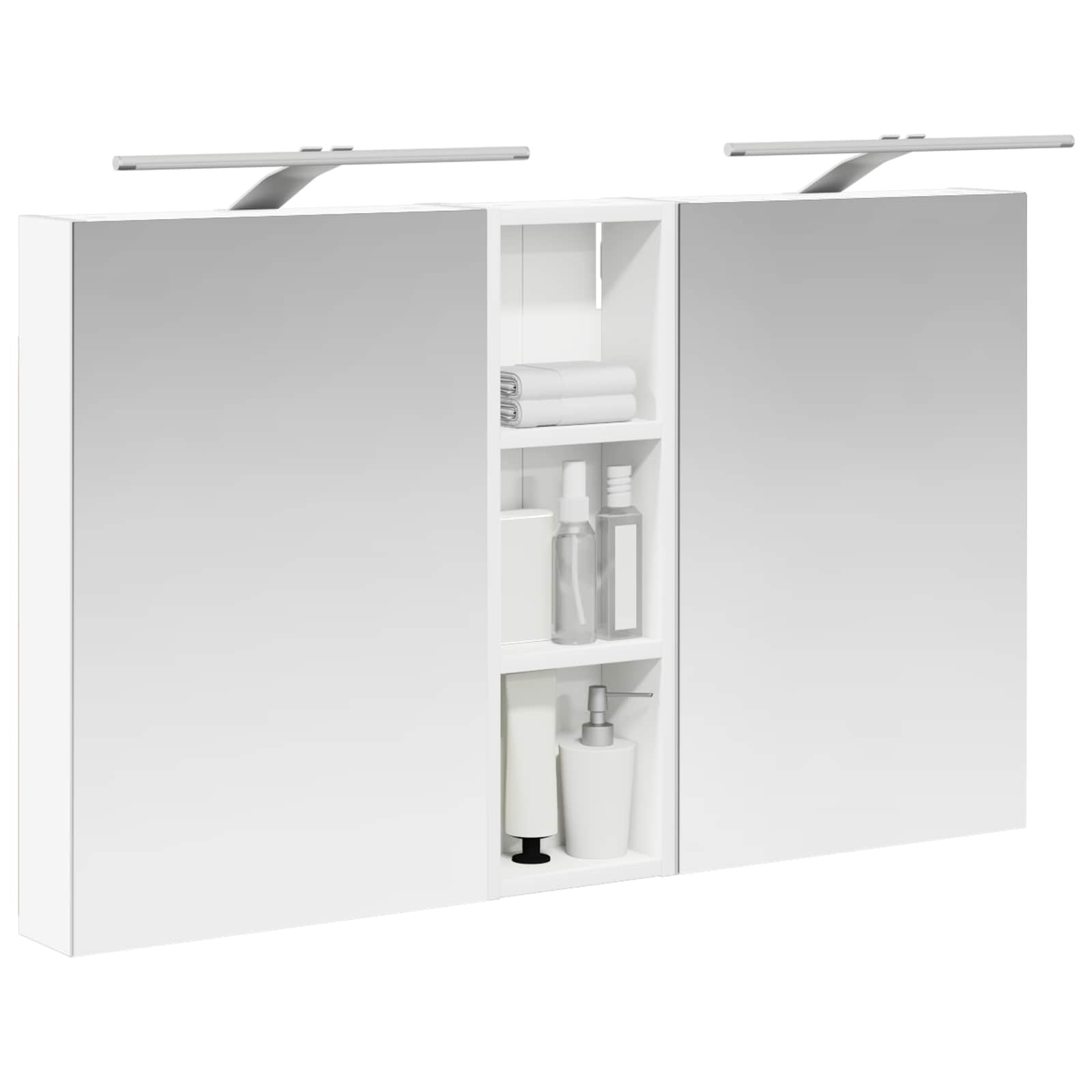 Sada koupelnových skříněk s policí 3 pcs 100 x 10,5 x 60,5 cm - obrázek 3