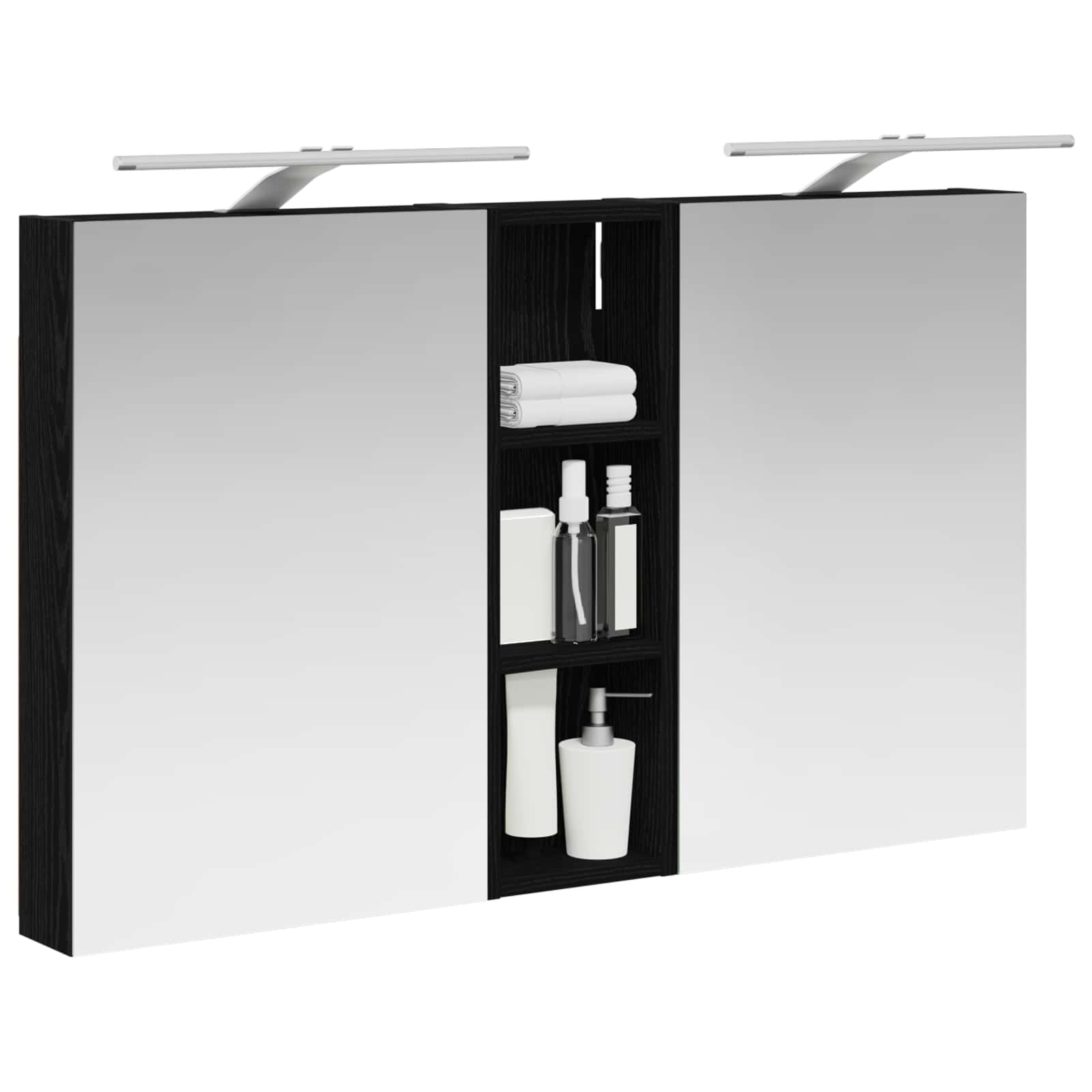 Sada koupelnových skříněk s policí 3 pcs 100 x 10,5 x 60,5 cm - obrázek 3