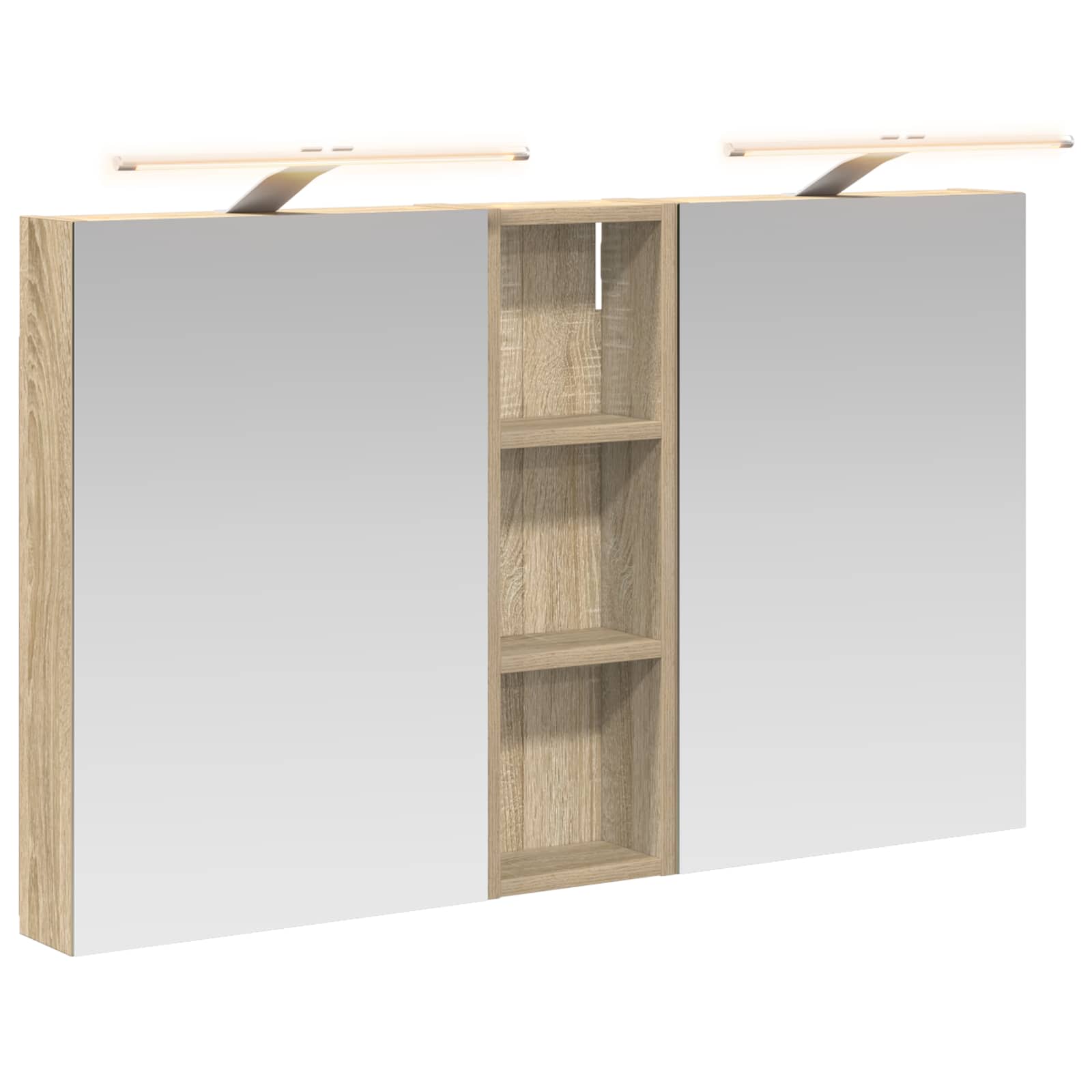 Sada koupelnových skříněk s policí 3 pcs 100 x 10,5 x 60,5 cm - obrázek 2