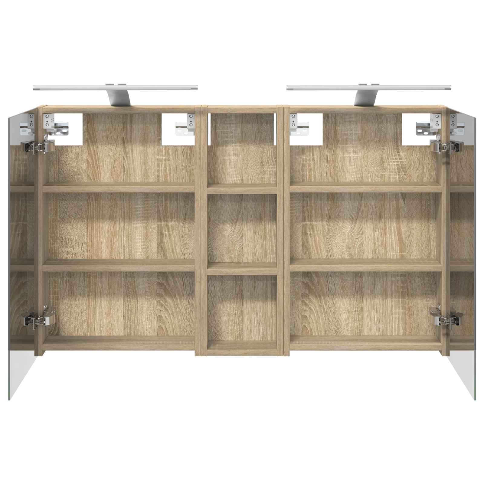 Sada koupelnových skříněk s policí 3 pcs 100 x 10,5 x 60,5 cm - obrázek 7