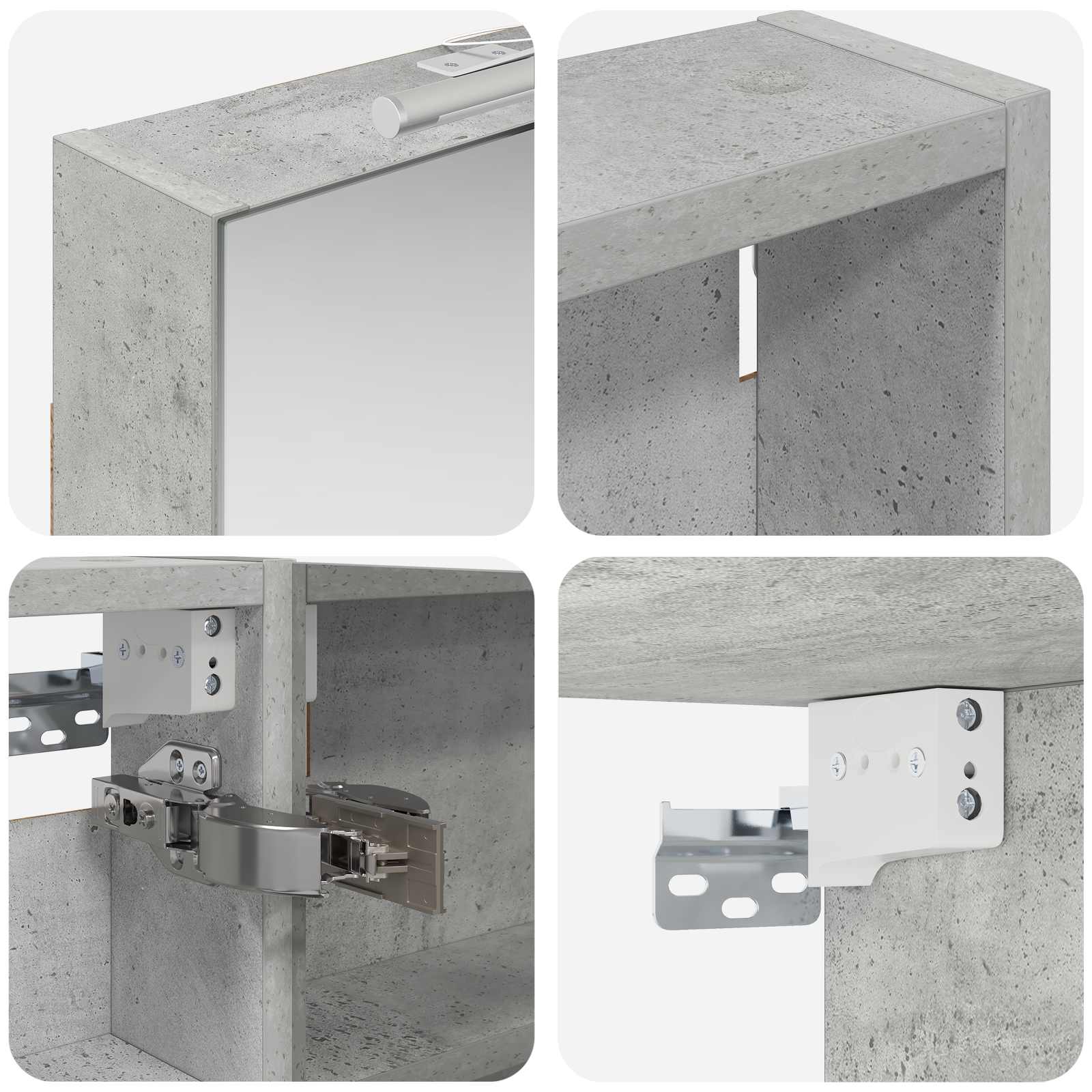 Sada koupelnových skříněk s policí 3 pcs 100 x 10,5 x 60,5 cm - obrázek 10