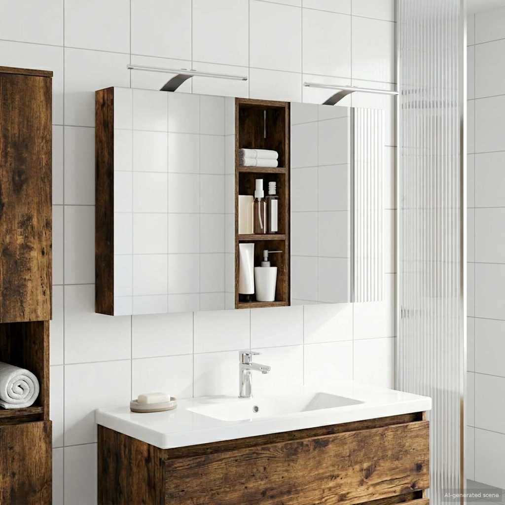 Sada koupelnových skříněk s policí 3 pcs 100 x 10,5 x 60,5 cm - obrázek 4