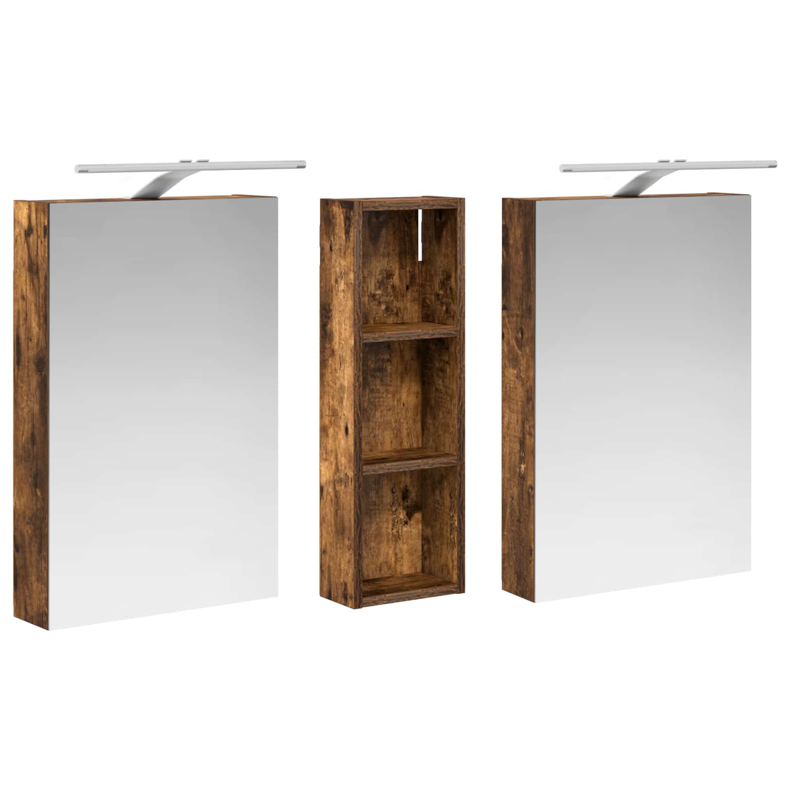 Sada koupelnových skříněk s policí 3 pcs 100 x 10,5 x 60,5 cm - obrázek 5