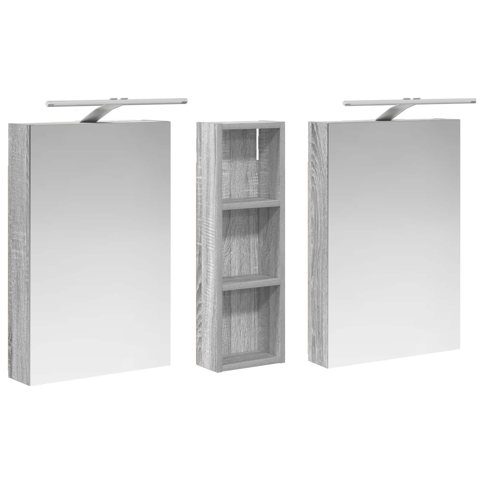 Sada koupelnových skříněk s policí 3 pcs 100 x 10,5 x 60,5 cm - obrázek 5