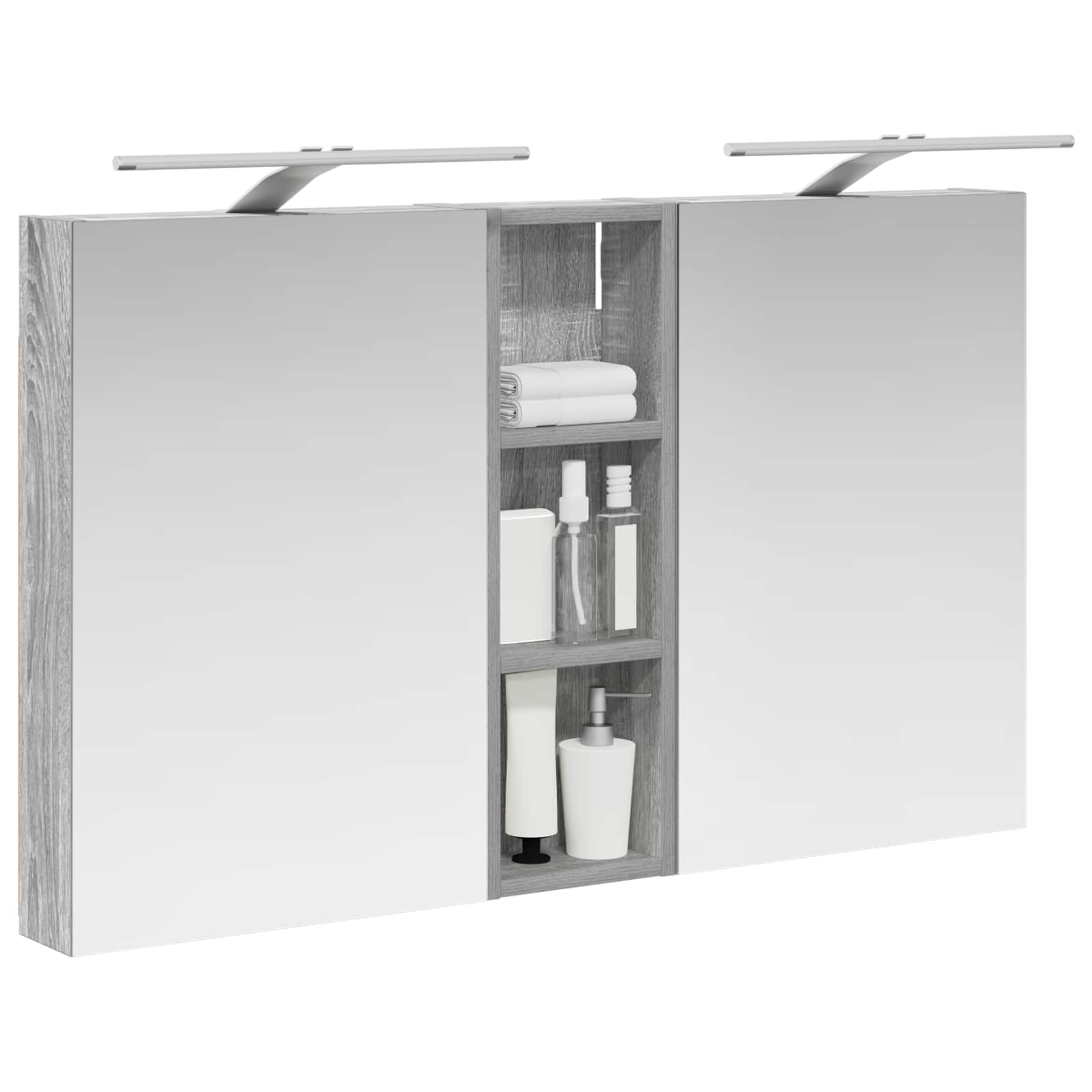 Sada koupelnových skříněk s policí 3 pcs 100 x 10,5 x 60,5 cm - obrázek 3