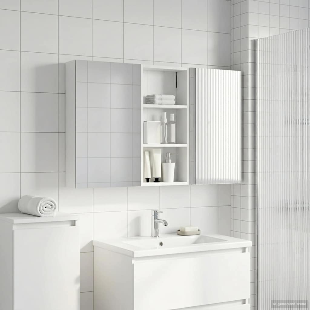 Sada koupelnových skříněk s policí 3 pcs 110 x 10,5 x 60,5 cm - obrázek 4