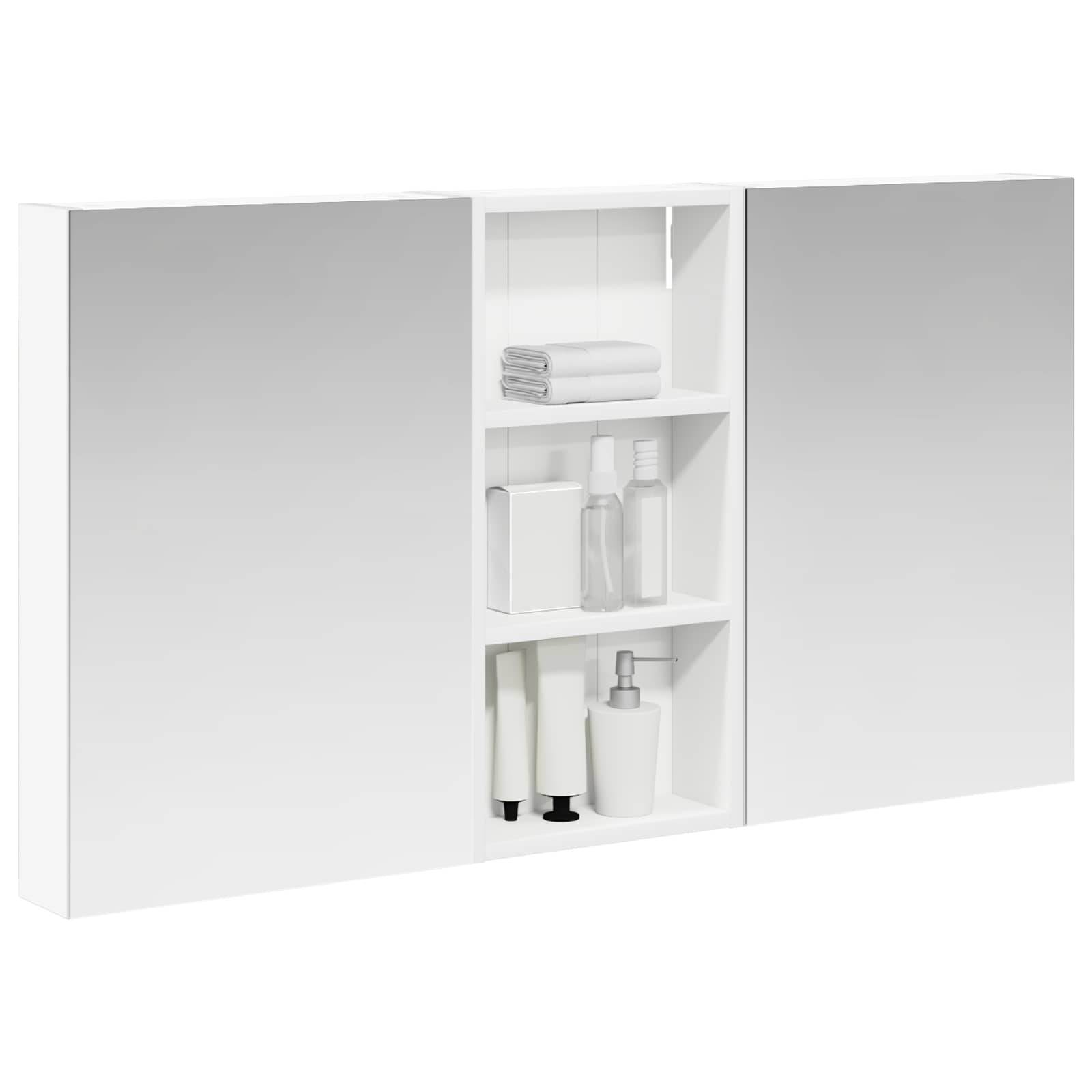 Sada koupelnových skříněk s policí 3 pcs 110 x 10,5 x 60,5 cm - obrázek 3