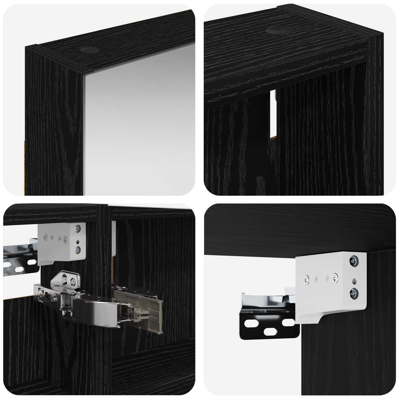Sada koupelnových skříněk s policí 3 pcs 110 x 10,5 x 60,5 cm - obrázek 10