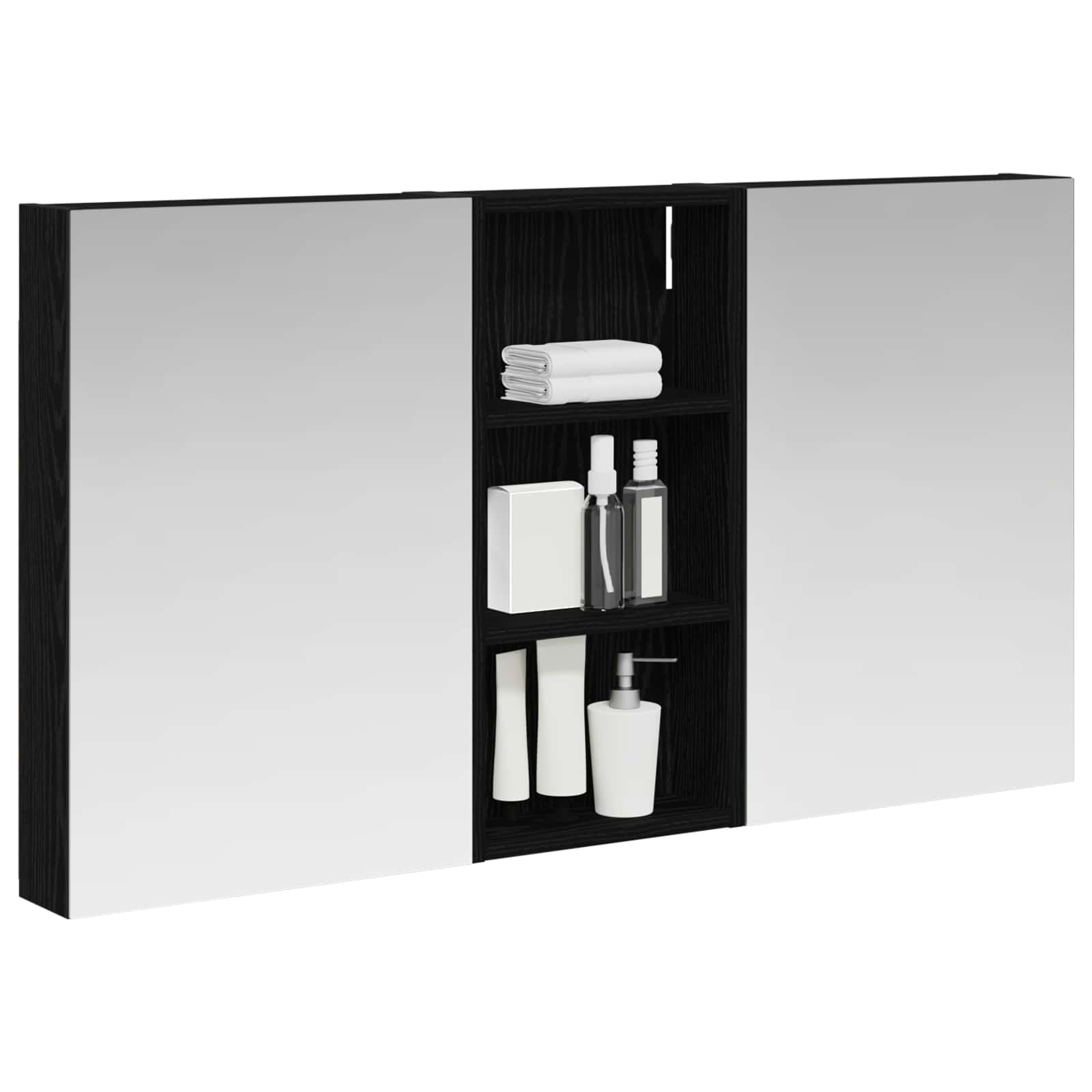 Sada koupelnových skříněk s policí 3 pcs 110 x 10,5 x 60,5 cm - obrázek 3