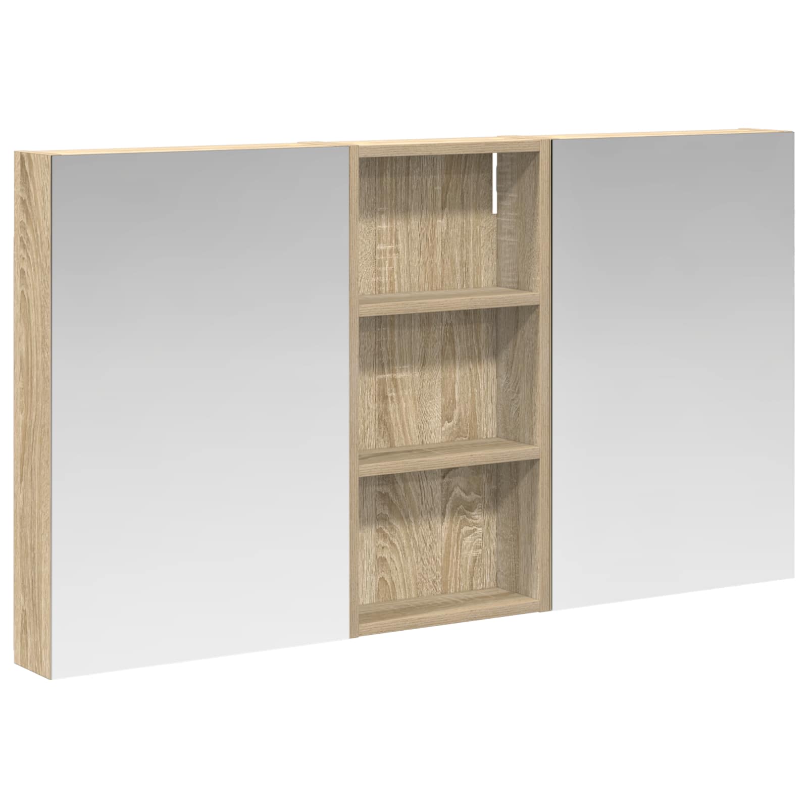 Sada koupelnových skříněk s policí 3 pcs 110 x 10,5 x 60,5 cm - obrázek 2