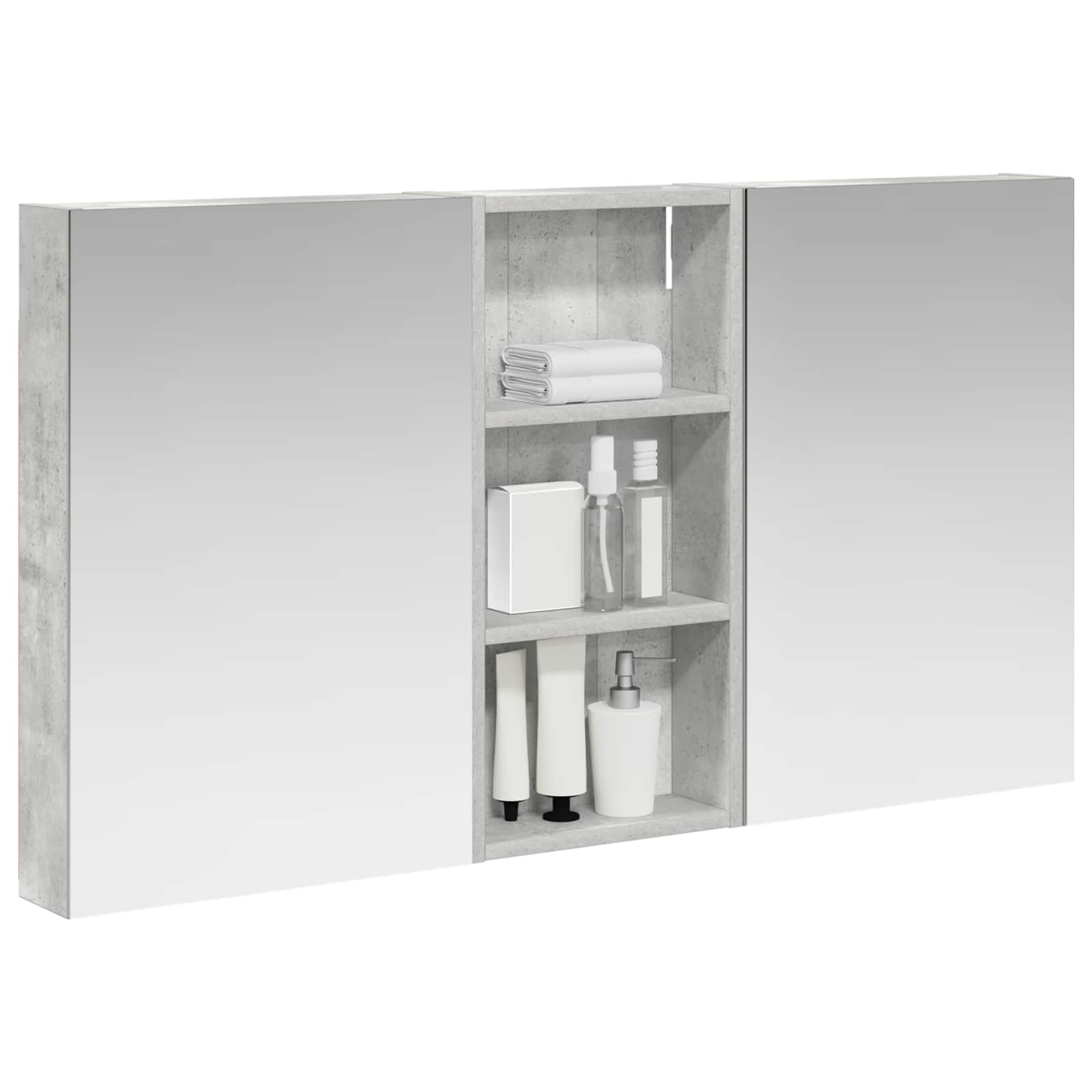 Sada koupelnových skříněk s policí 3 pcs 110 x 10,5 x 60,5 cm - obrázek 3