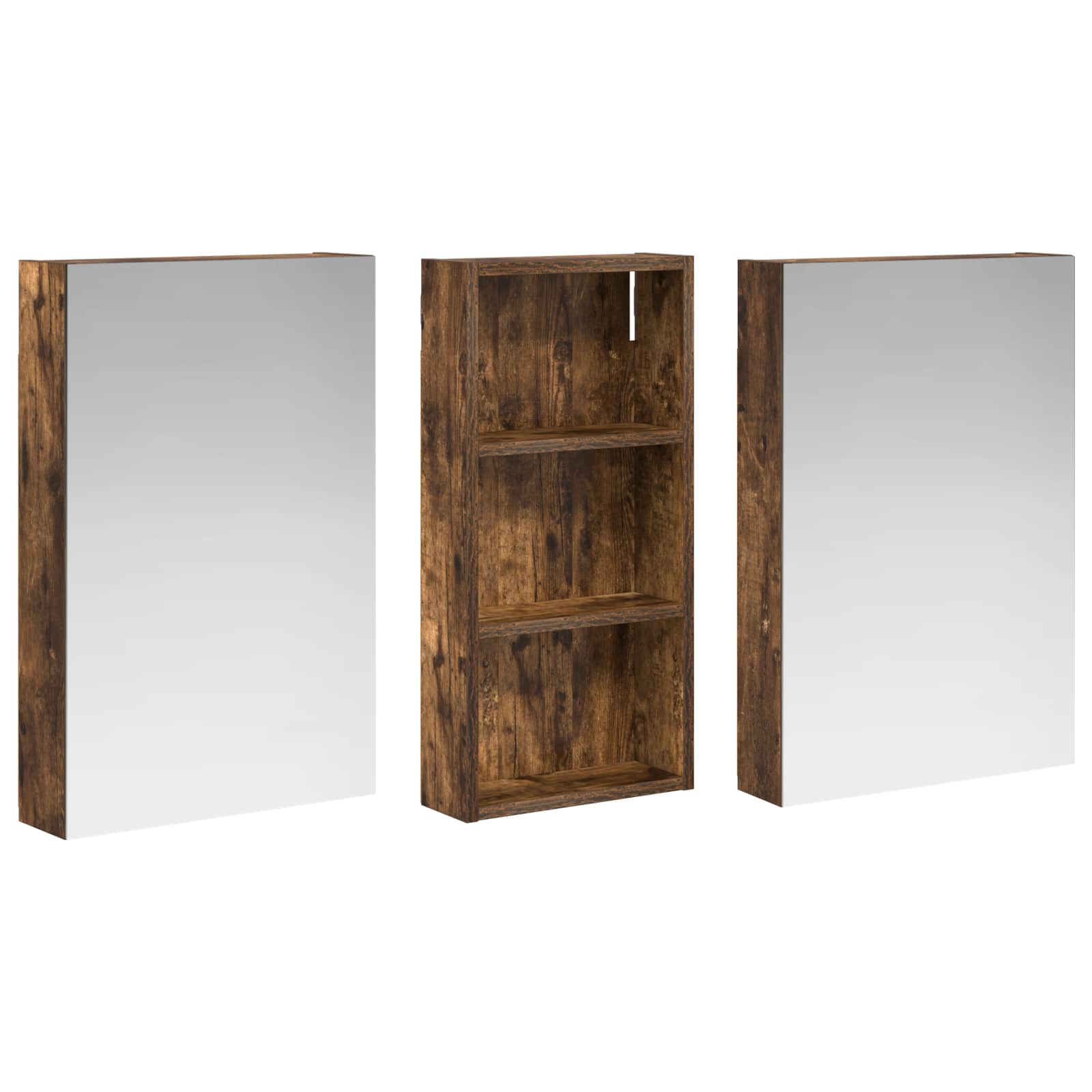 Sada koupelnových skříněk s policí 3 pcs 110 x 10,5 x 60,5 cm - obrázek 5